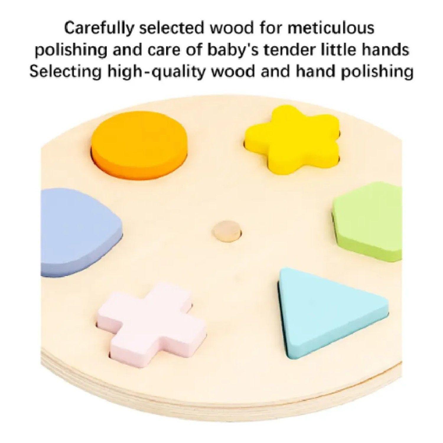 Puzzle Encaje Giratorio 36 Figuras Colores Madera Montessori-5