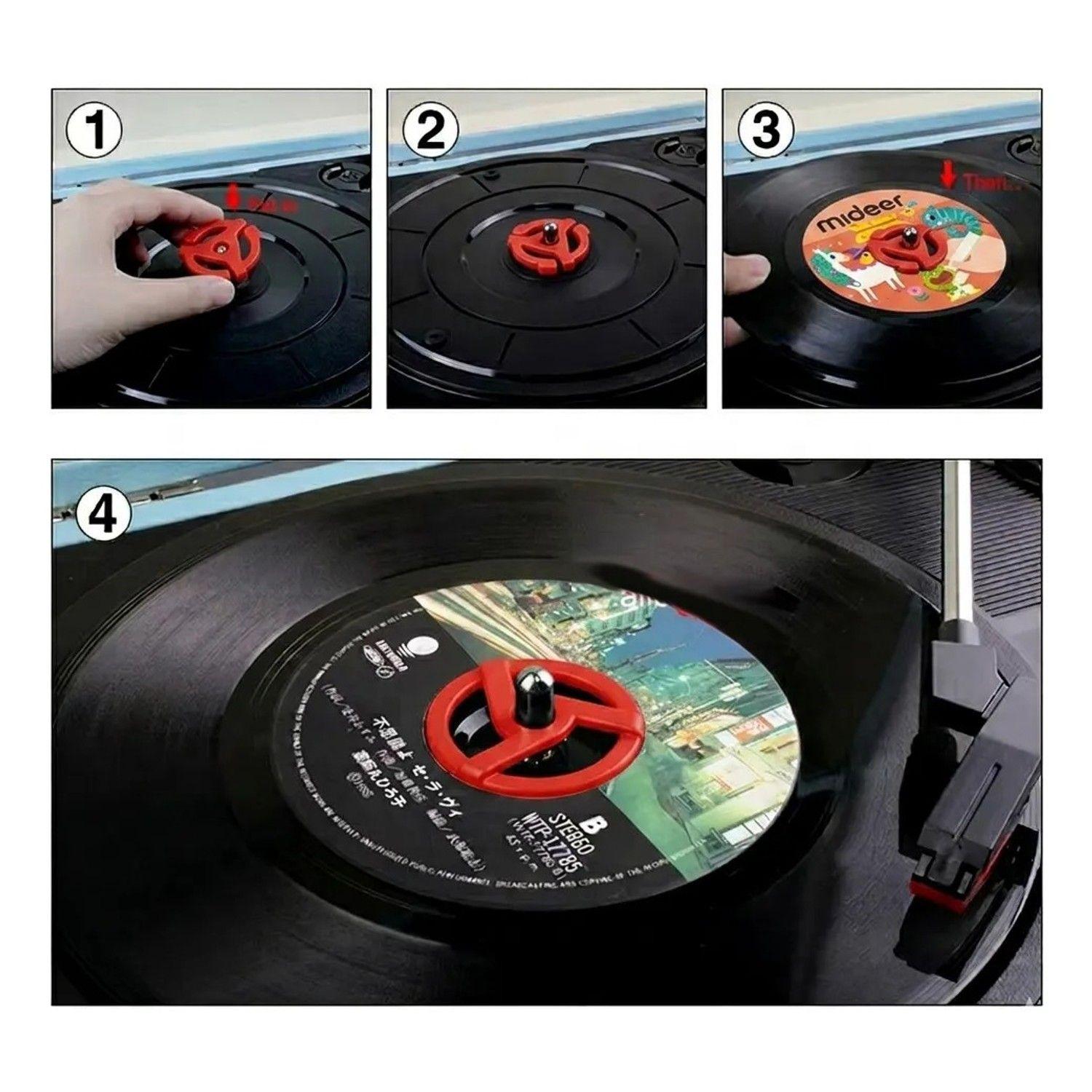 Pack 2 Adaptadores Para Discos De Vinilo 7 Pulgadas 45 Rpm-4