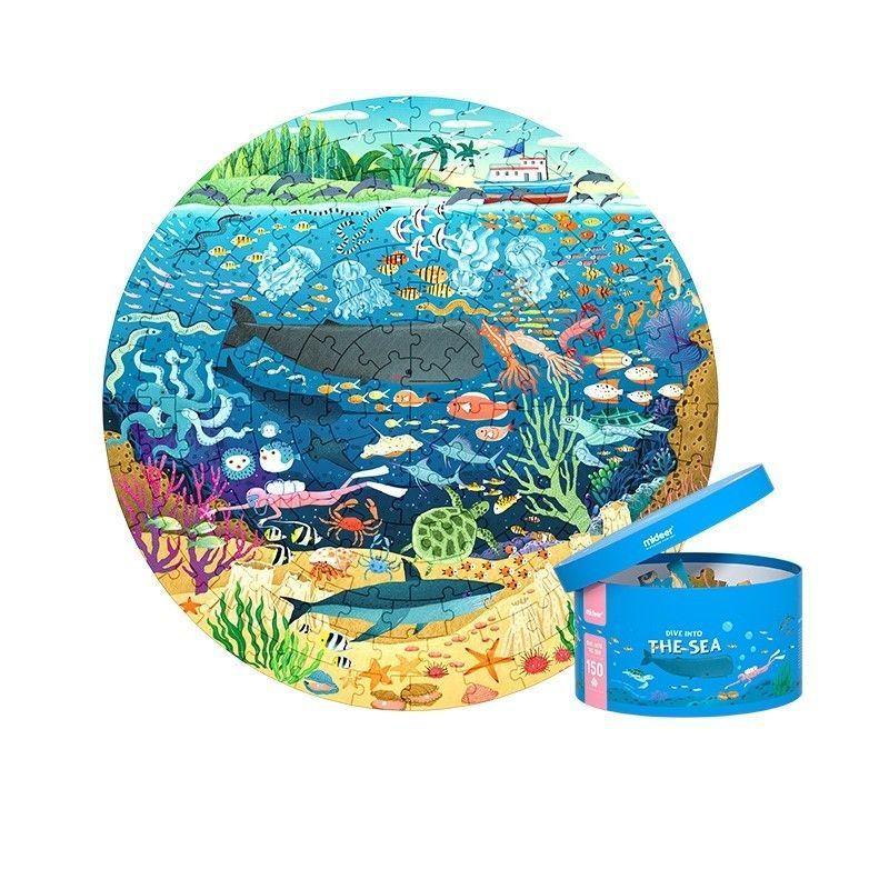 Puzzle Circular Buceando En El Mar-0