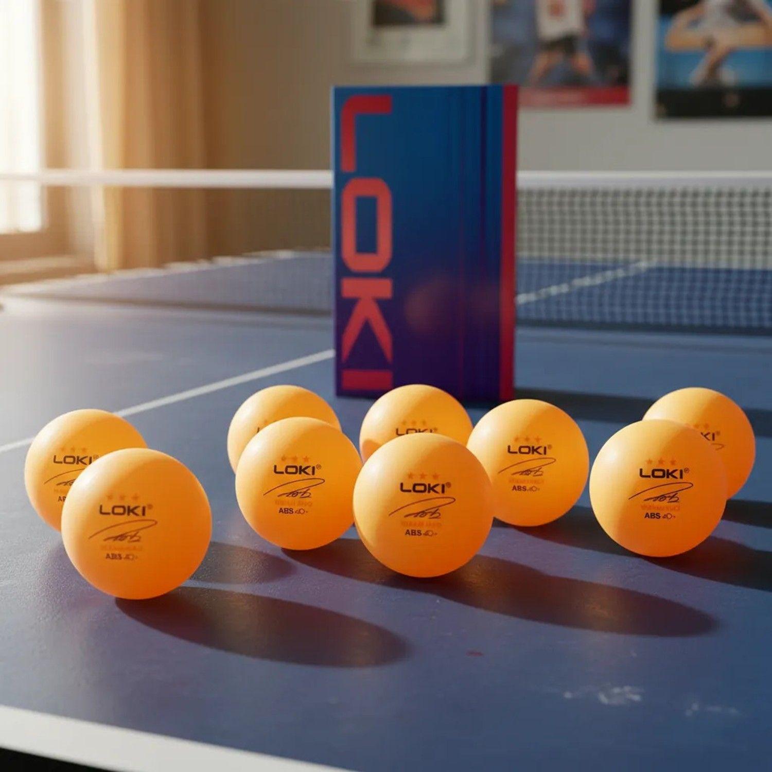 Set 12 Pelotas Ping Pong Loki 3 Estrellas Abs 40 Naranja-4