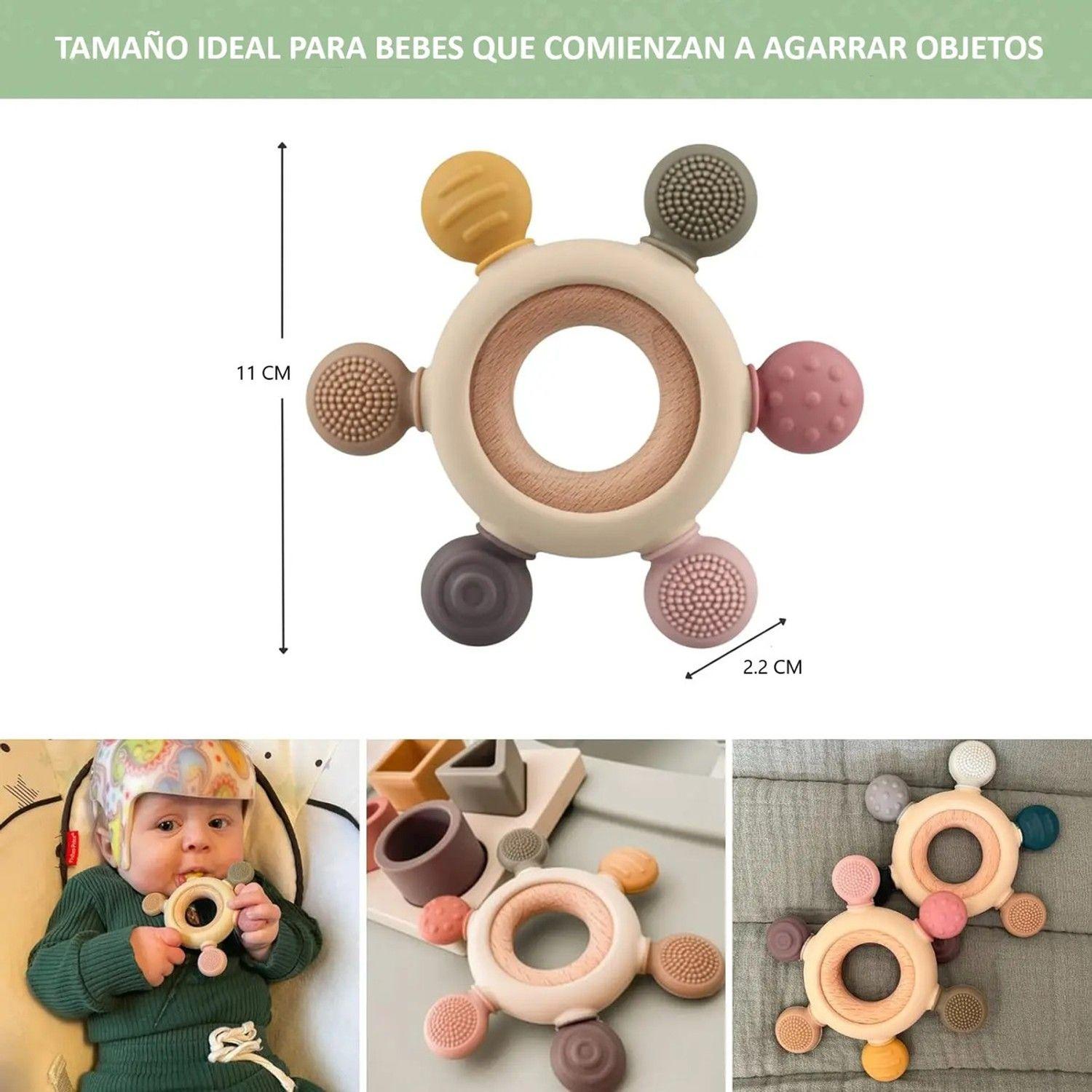 Mordedor Bebe Silicona De 4 Texturas-1
