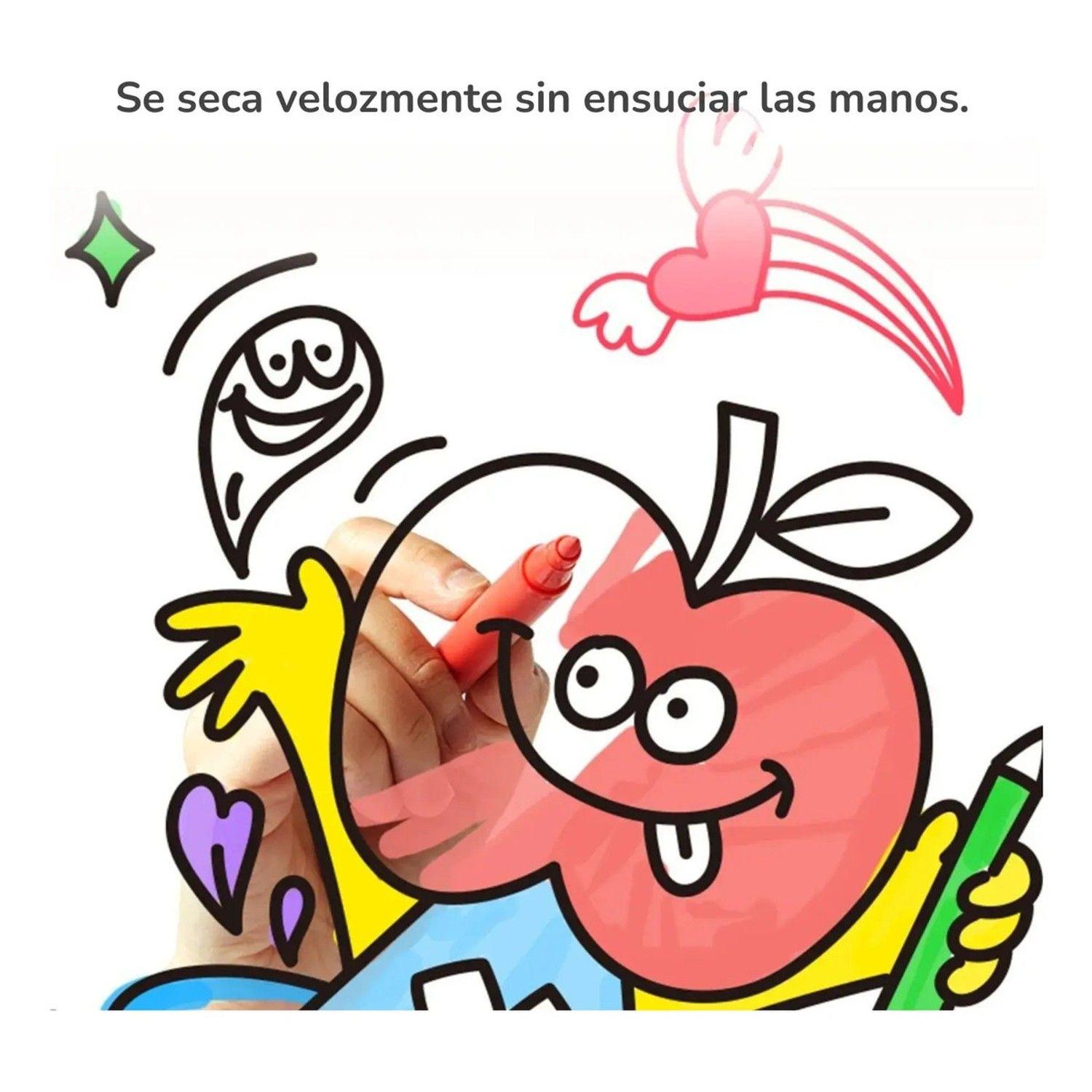 Set 24 Lápices Acrílicos Pincel Con Bolso Pintable Mideer-6