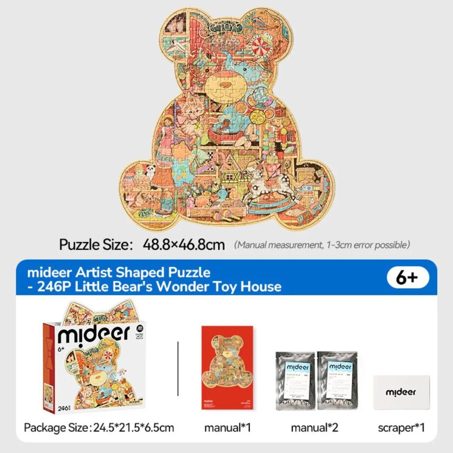 Puzzle De Oso Para Niños +6 Años 246 Piezas Arte Mideer-5