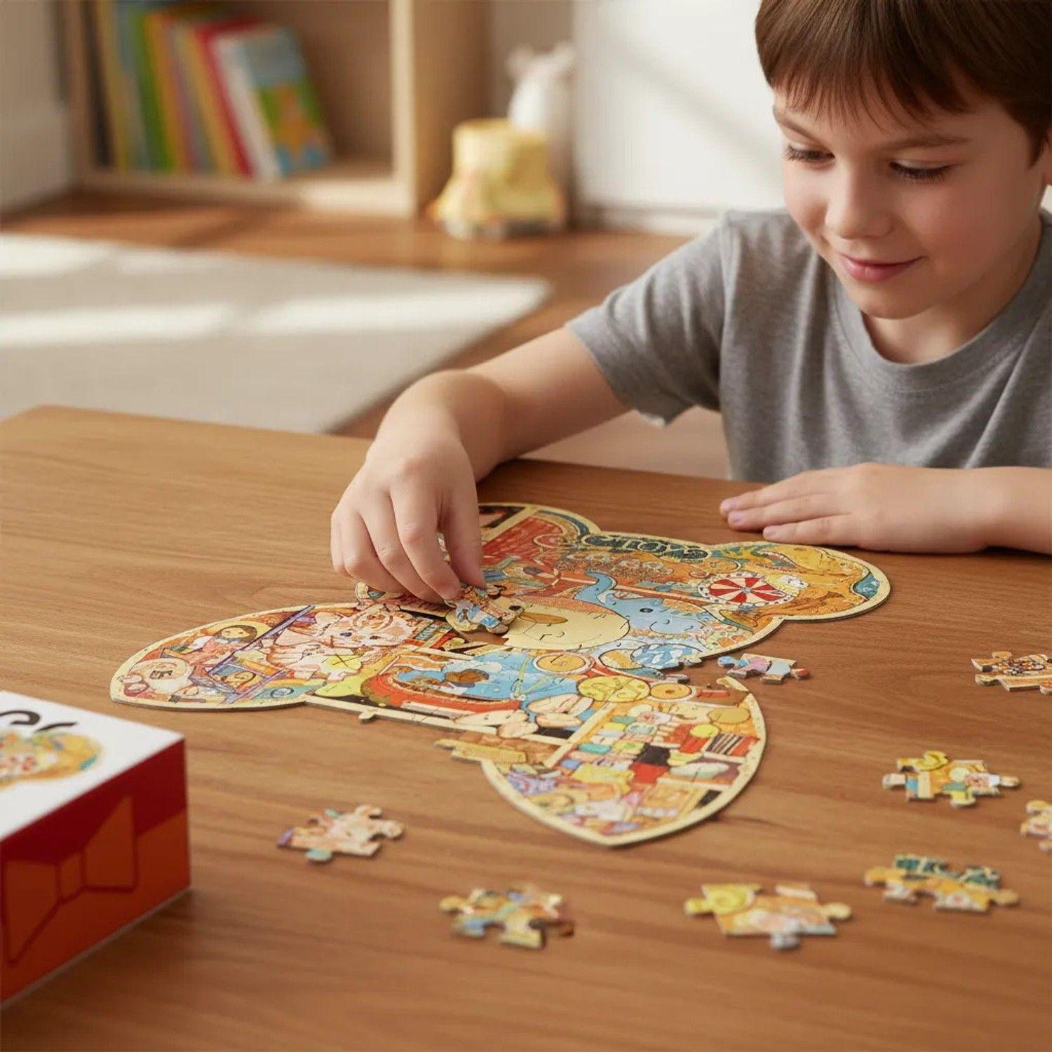 Puzzle De Oso Para Niños +6 Años 246 Piezas Arte Mideer-7