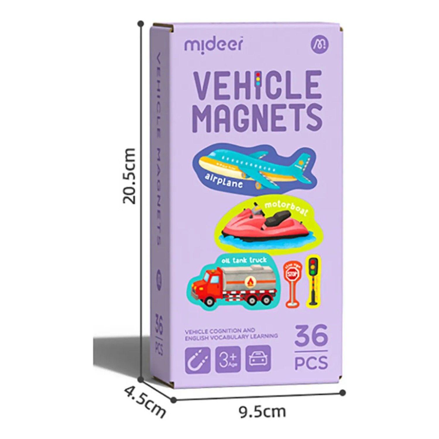 Set Imanes Magnéticos Medios De Transporte Mideer-5