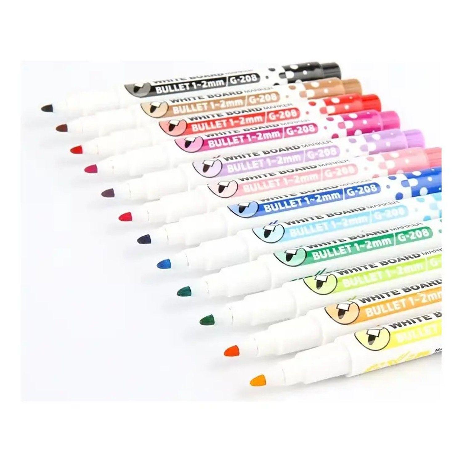 Marcadores Magnéticos De Pizarra 12 Colores-3