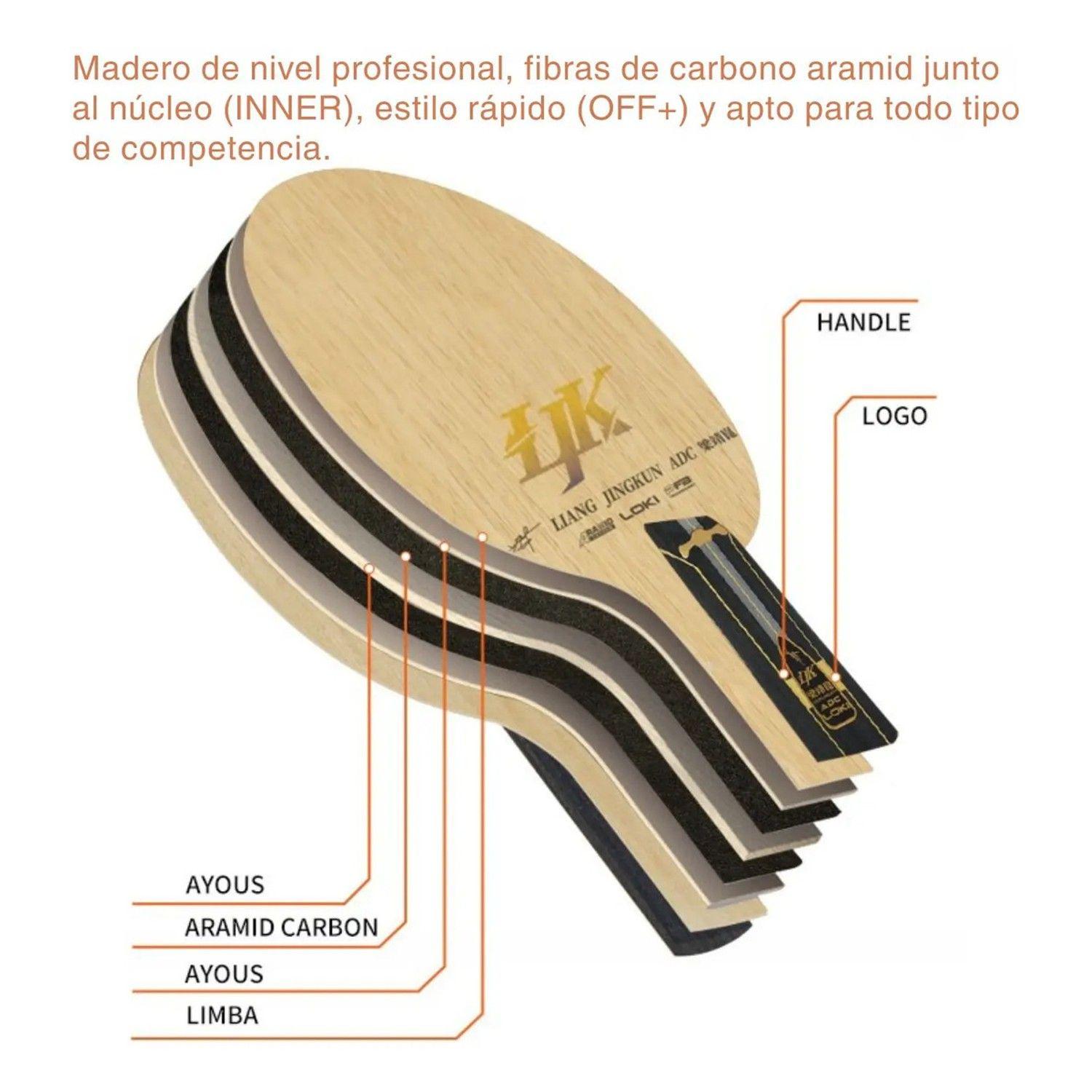 Madero Profesional Tenis De Mesa Liang Jingkun Adc Off+ Loki-3