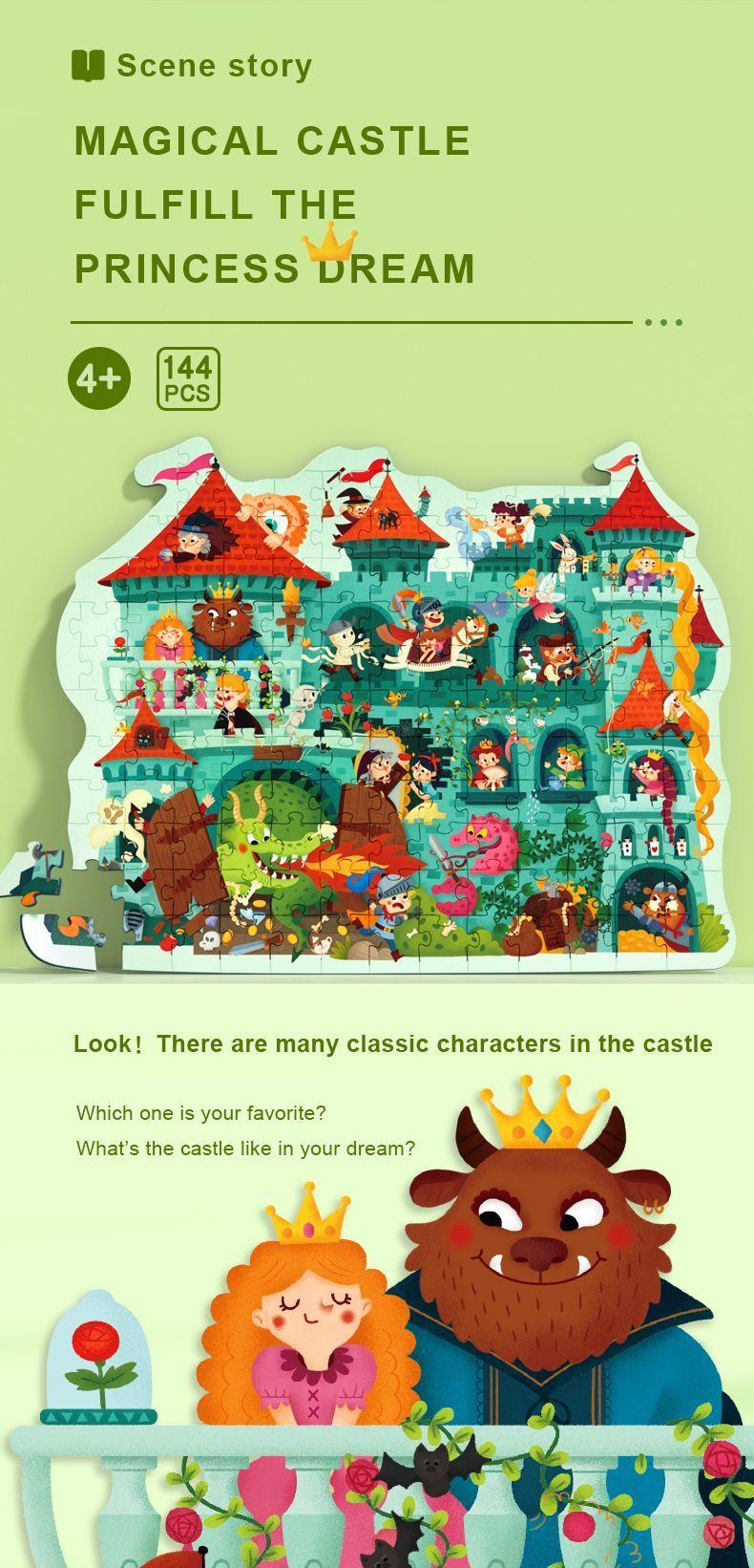 Puzzle Irregular Castillo Mágico - 144 Piezas-2