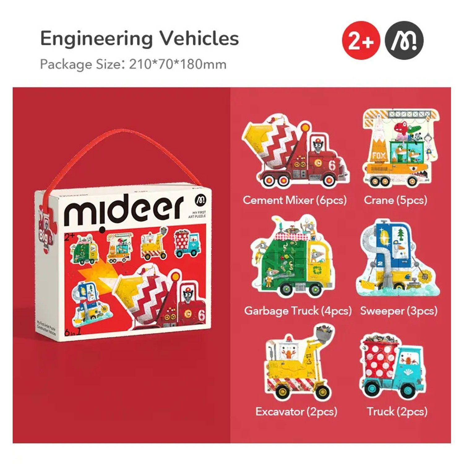 Mi Primer Puzzle (máquinas De Construcción) - Mideer-3