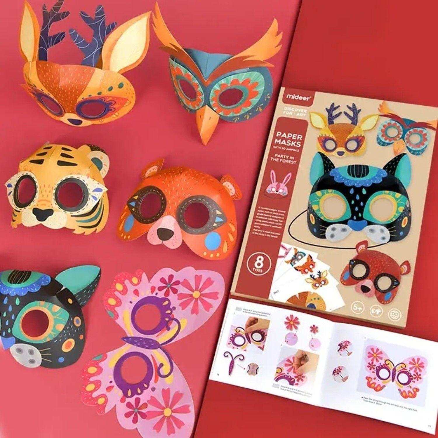 Máscaras De Animales Para Niños - Fiesta En El Bosque-2