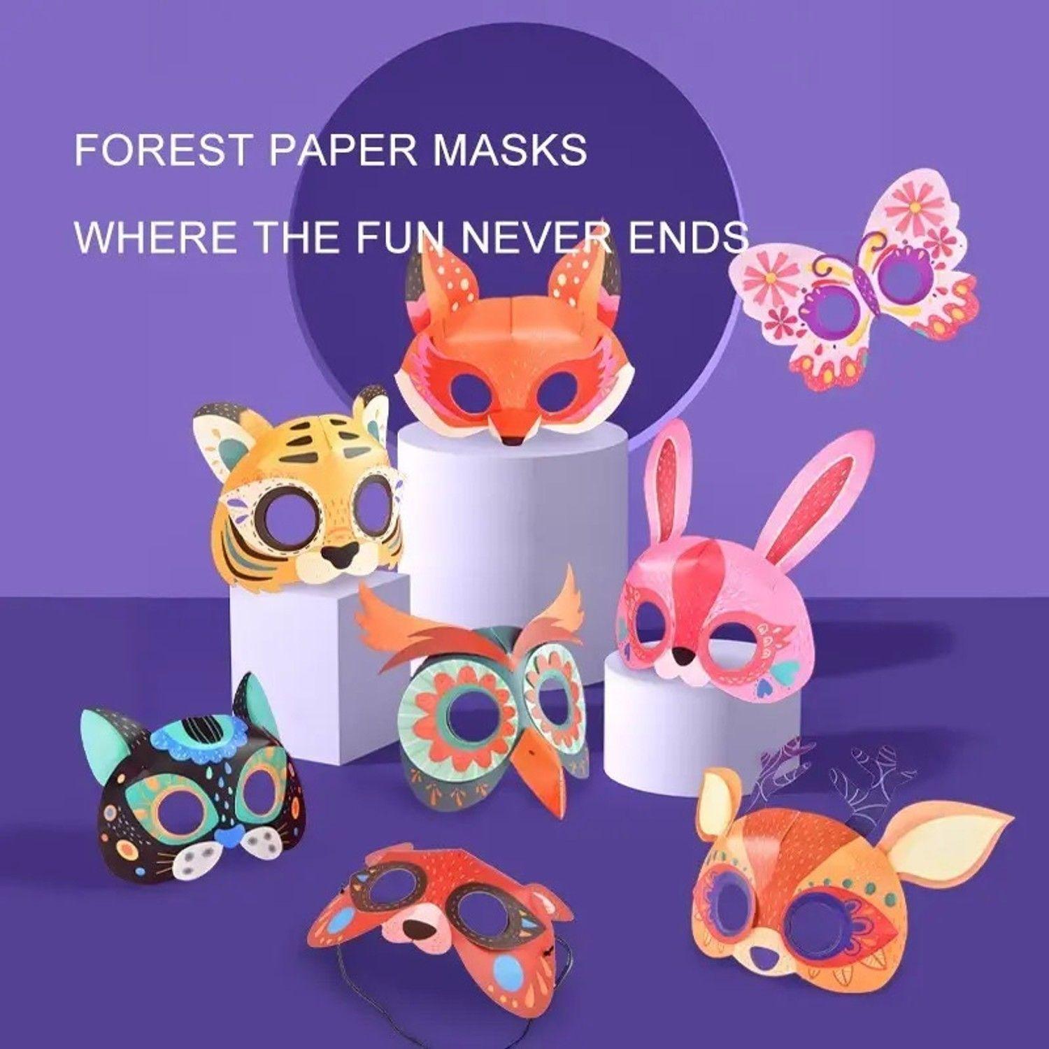 Máscaras De Animales Para Niños - Fiesta En El Bosque-4