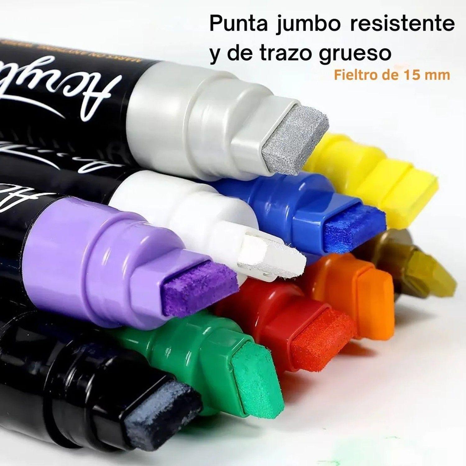 Marcadores De Pintura Acrílica Jumbo 15mm  Set 10 Colores-2