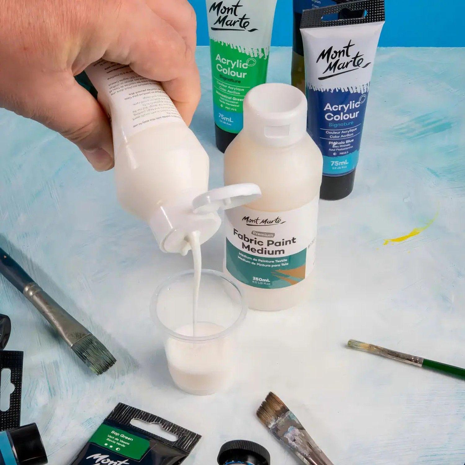 Médium Acrílico Mont Marte Blanco 250ml Para Pintura En Tela-3