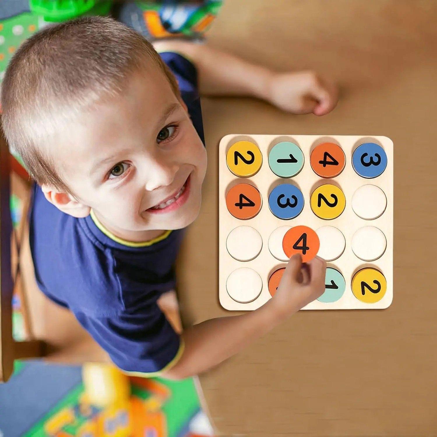 Sudoku De Madera Para Pre Escolares Matemáticas Montessori-2