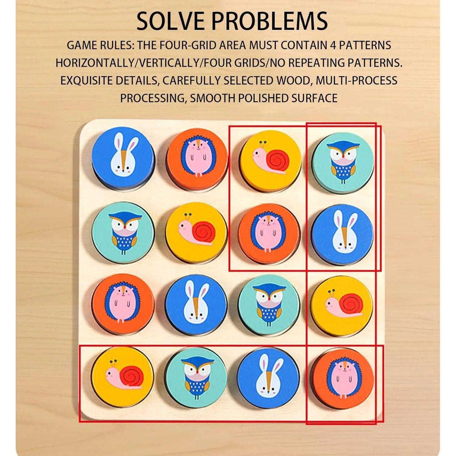 Sudoku De Madera Para Pre Escolares Matemáticas Montessori-7