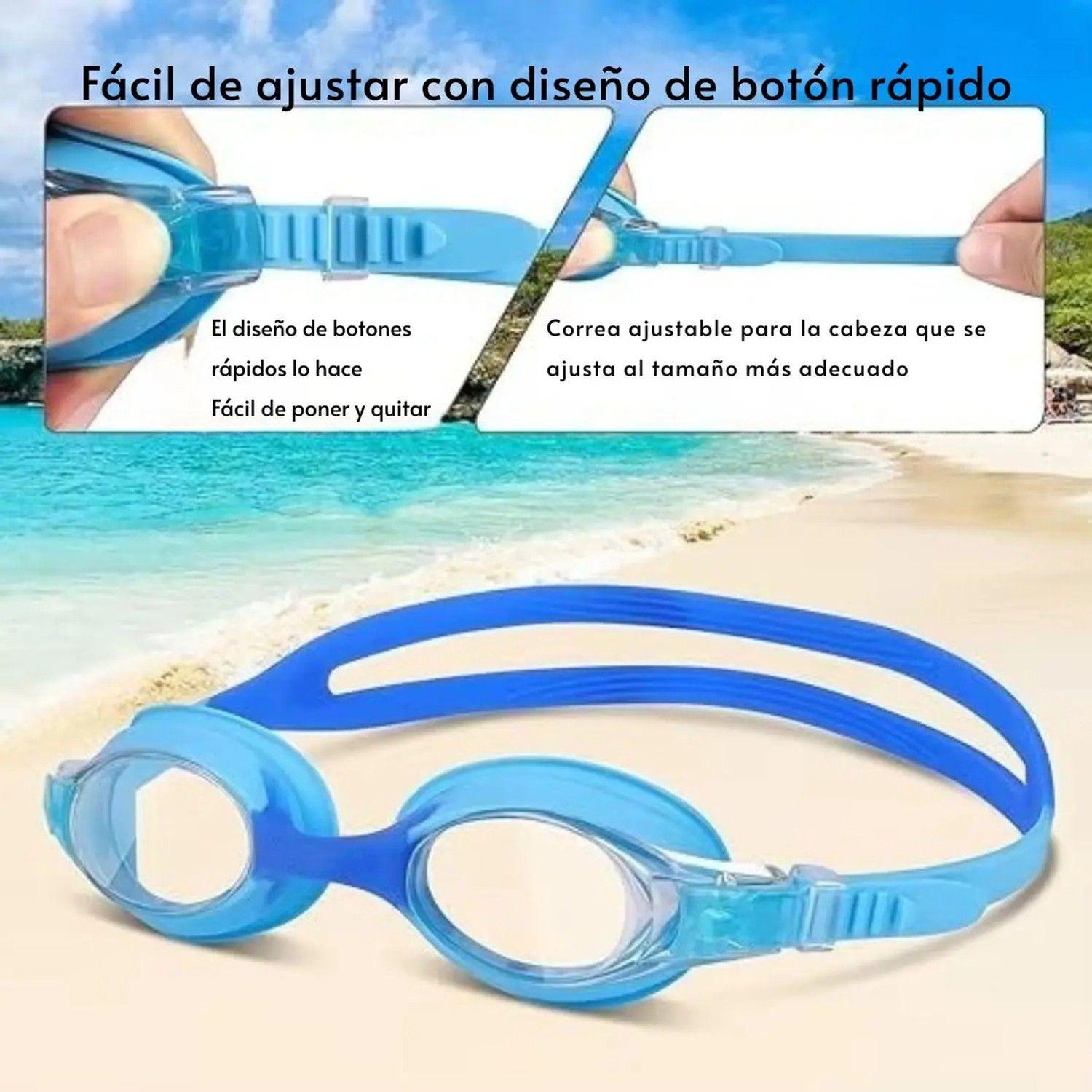 Lentes Natación Niños Piscina Uv Antiempañante Y Estuche-2