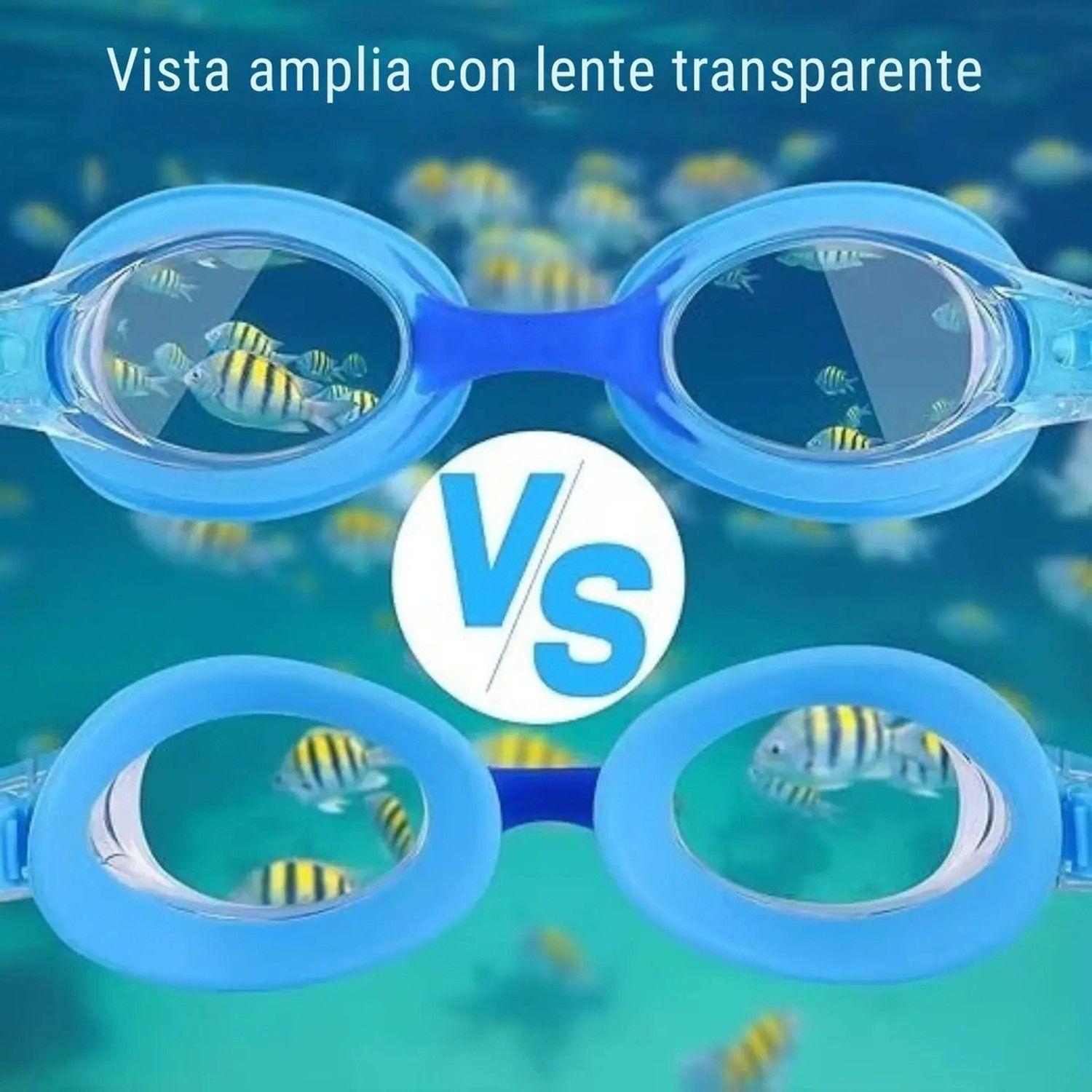 Lentes Natación Niños Piscina Uv Antiempañante Y Estuche-3