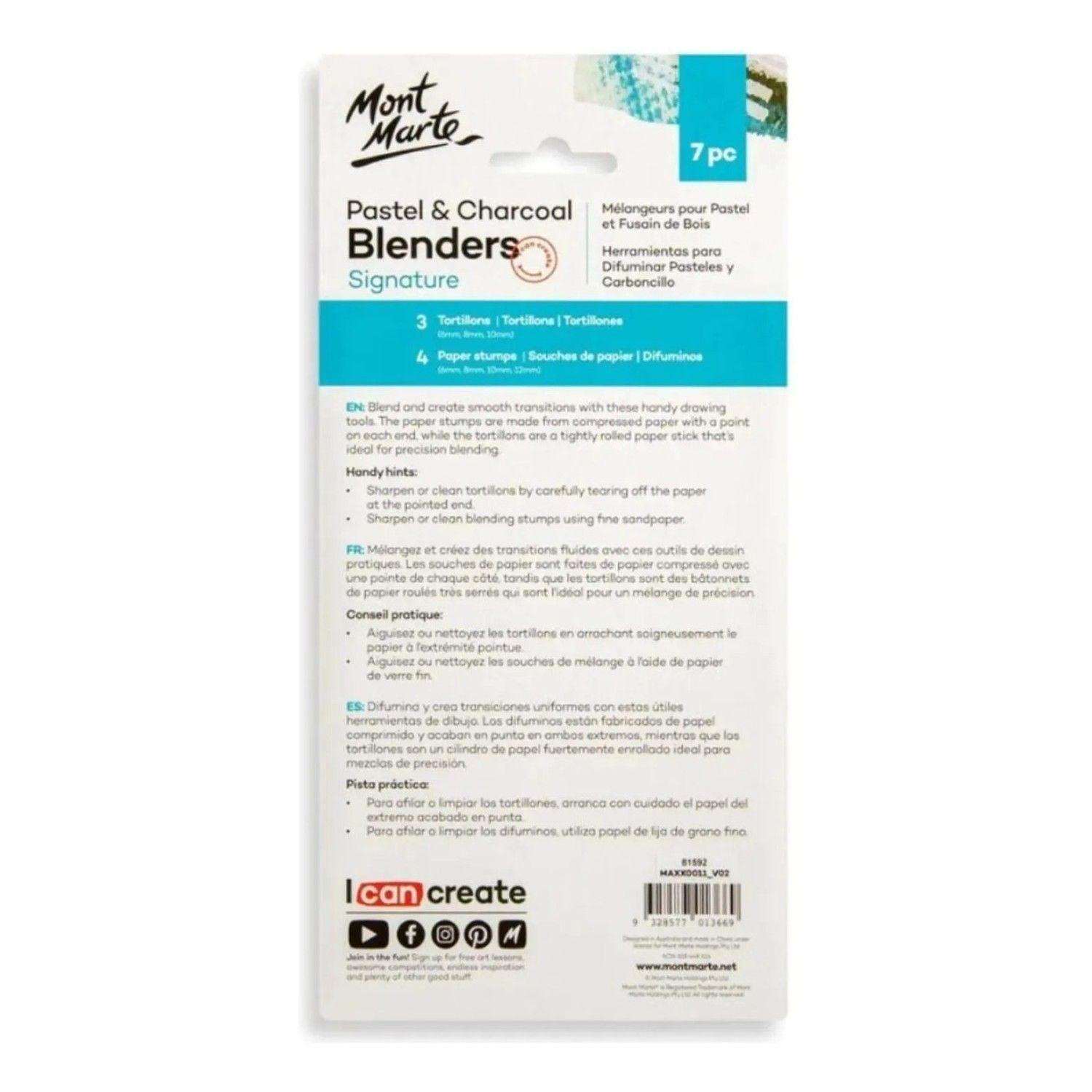 Set De 7 Lápices Difuminadores Para Dibujo Arte Mont Marte-7