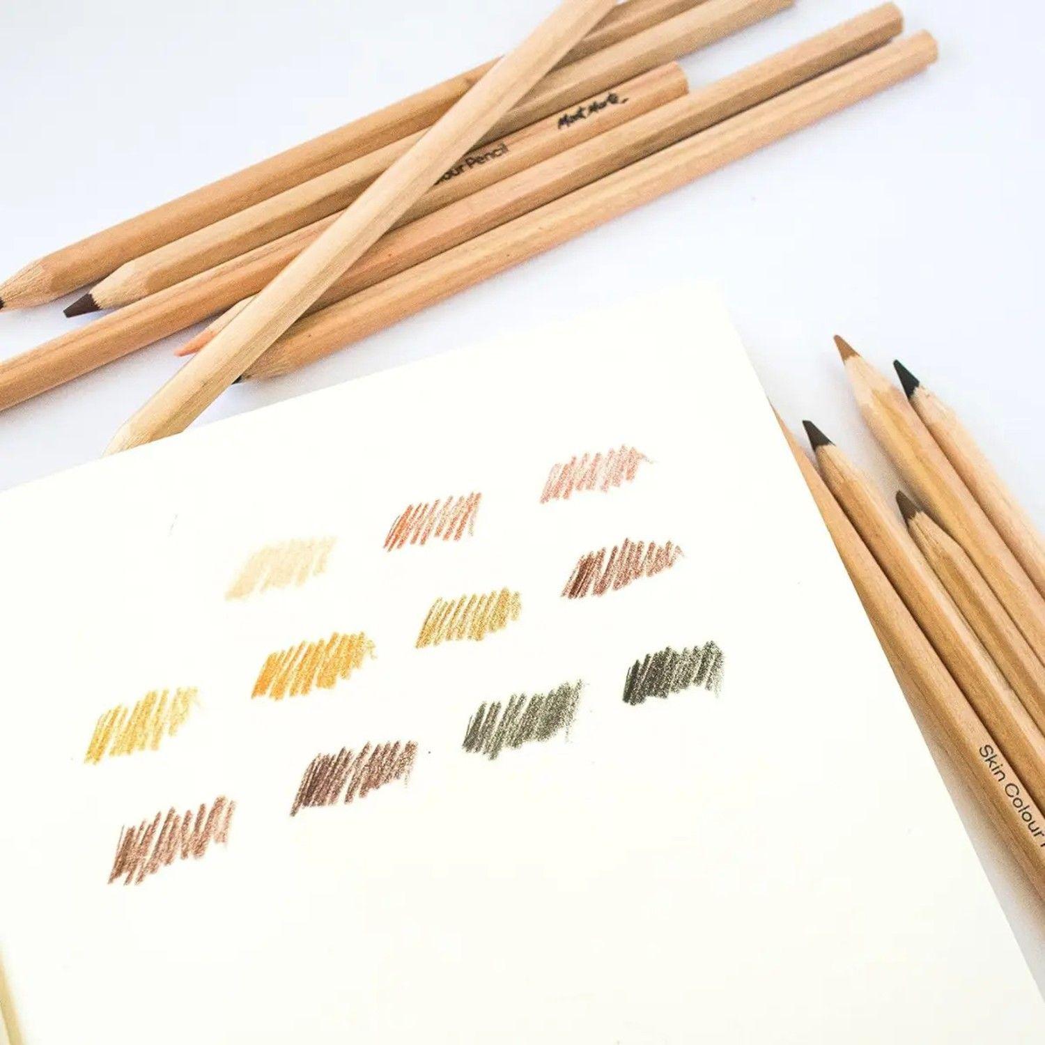 Set 12 Lápices De Dibujo Color Piel Profesional Mont Marte-2