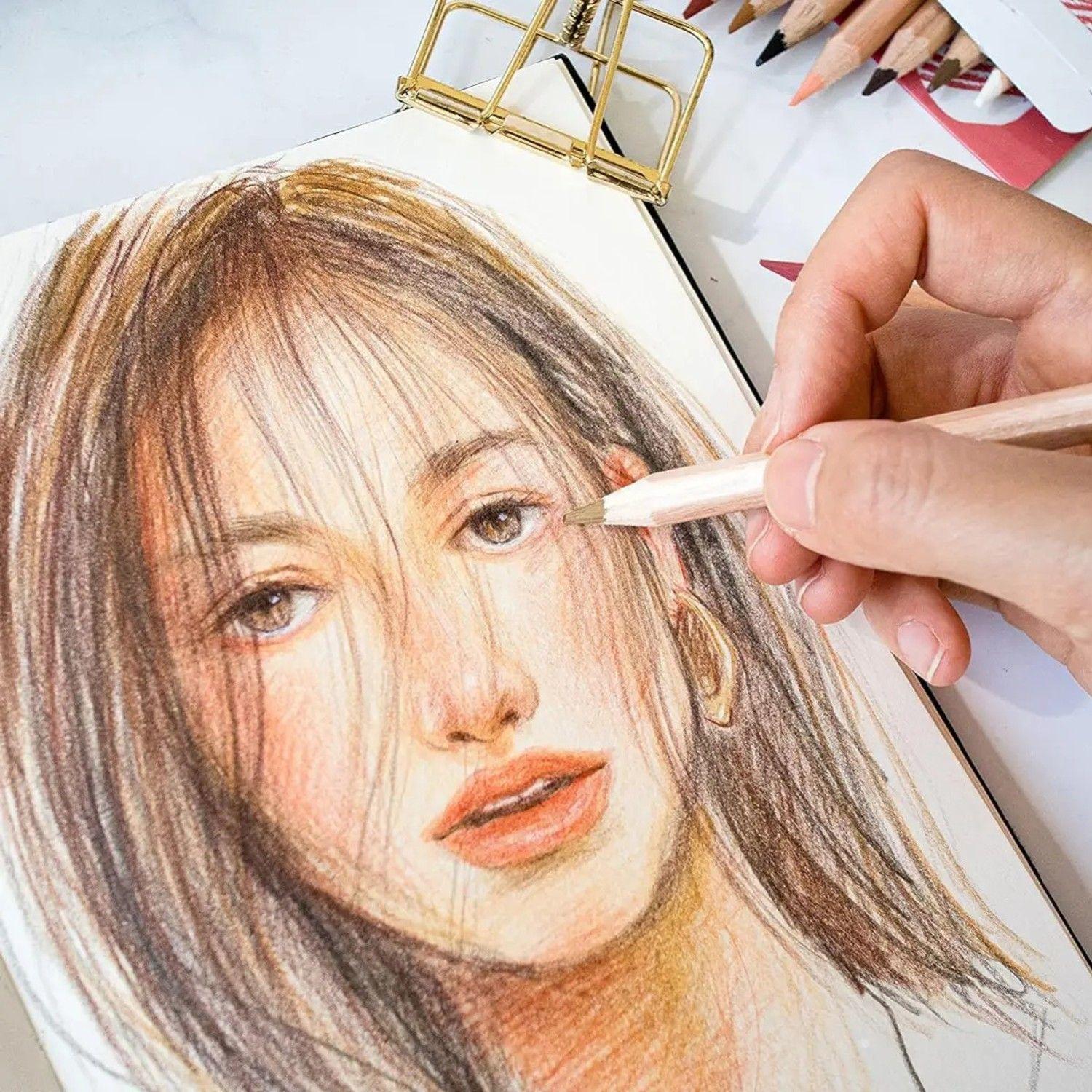 Set 12 Lápices De Dibujo Color Piel Profesional Mont Marte-4