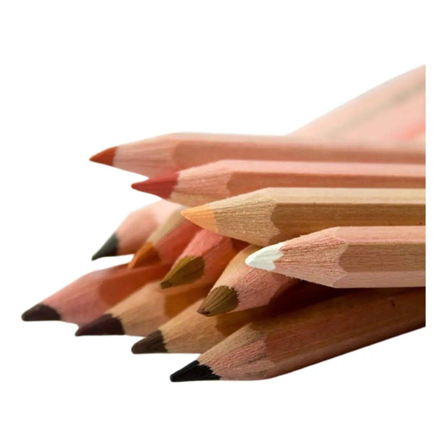 Set 12 Lápices De Dibujo Color Piel Profesional Mont Marte-5