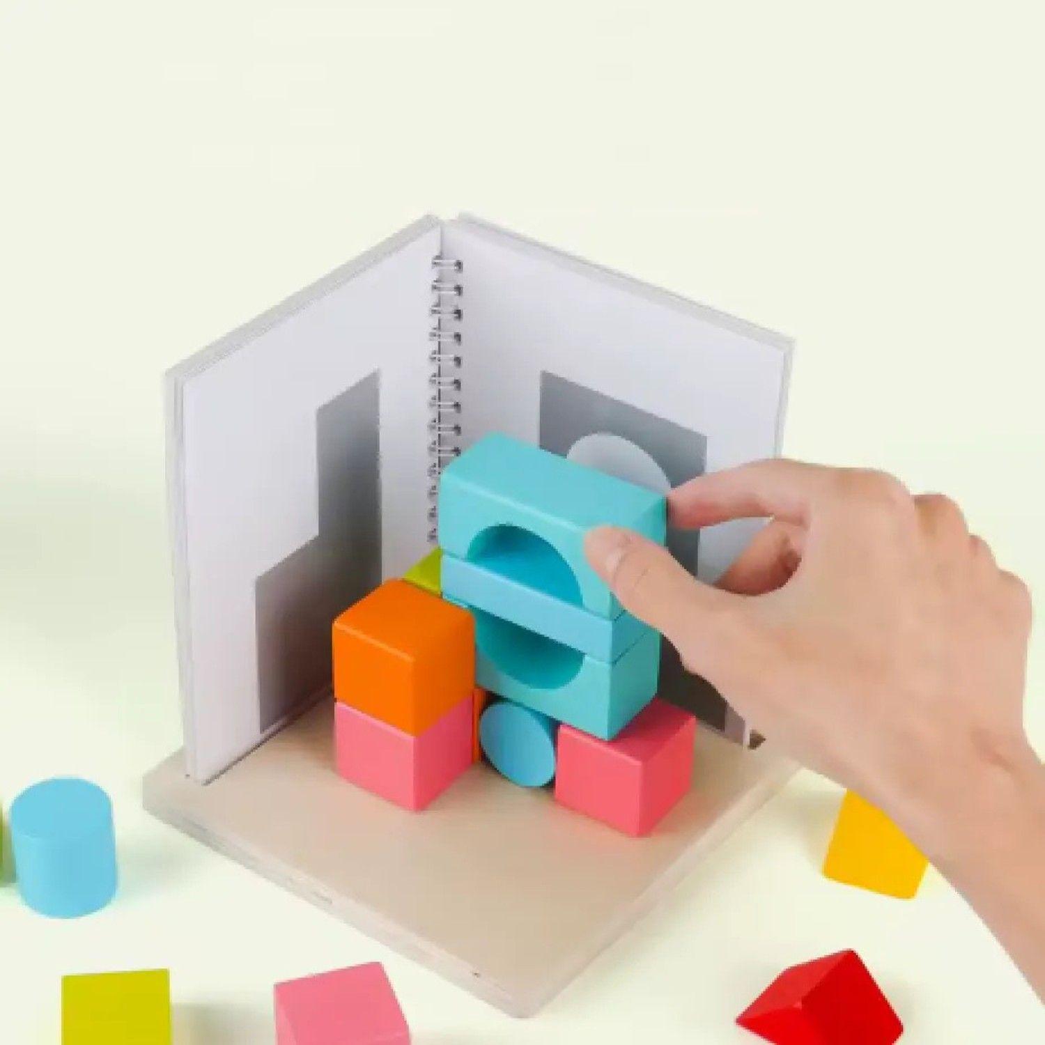 Juego Bloques Construcción Percepción Espacial 3d Niños-2