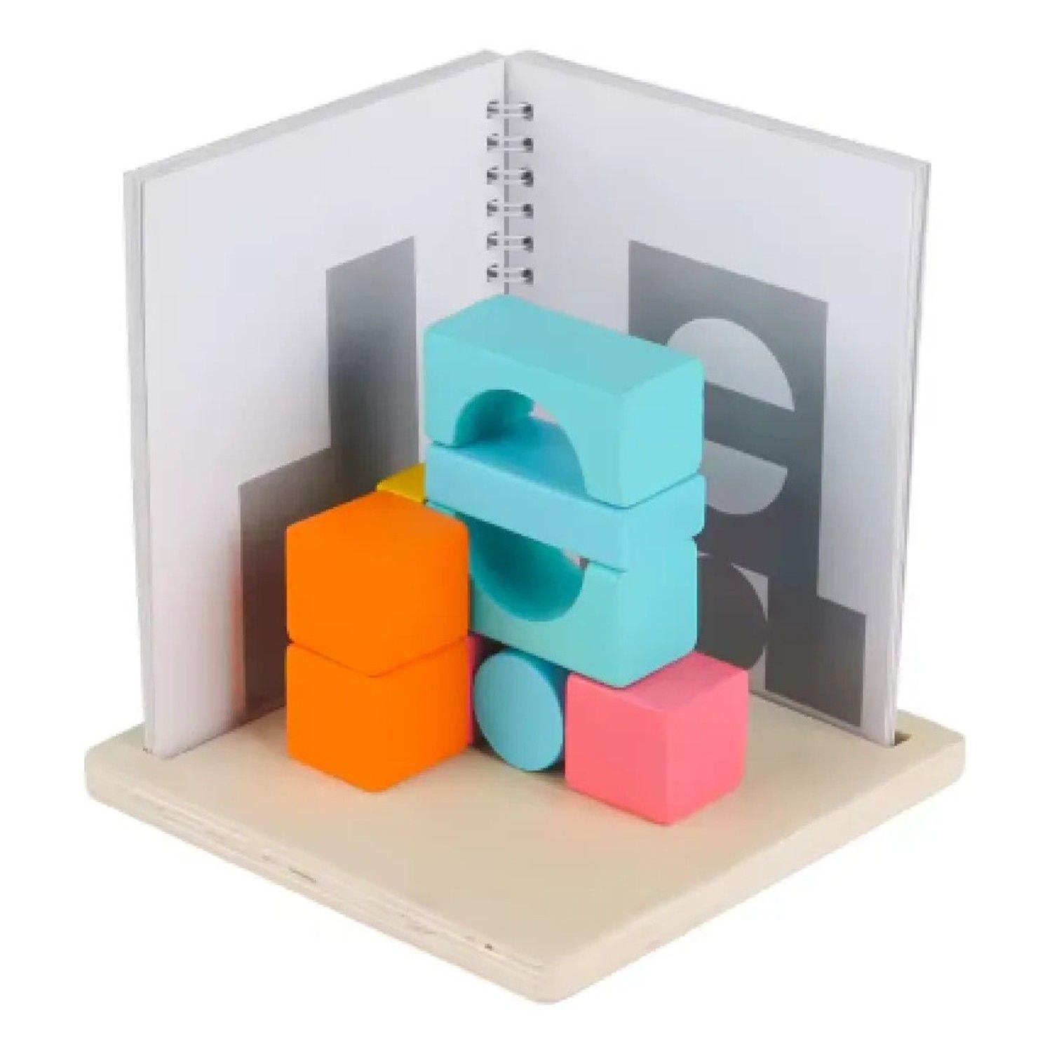 Juego Bloques Construcción Percepción Espacial 3d Niños-4