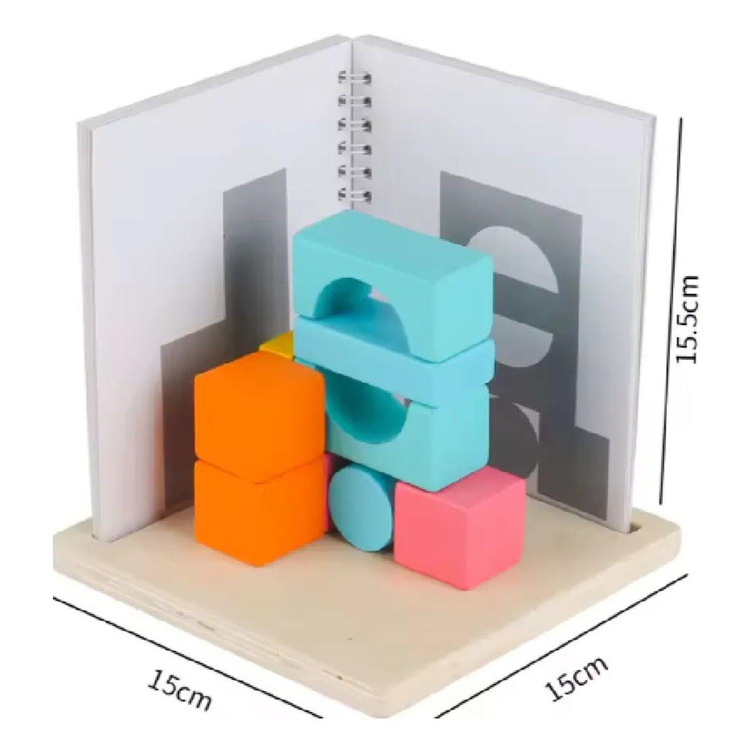 Juego Bloques Construcción Percepción Espacial 3d Niños-8