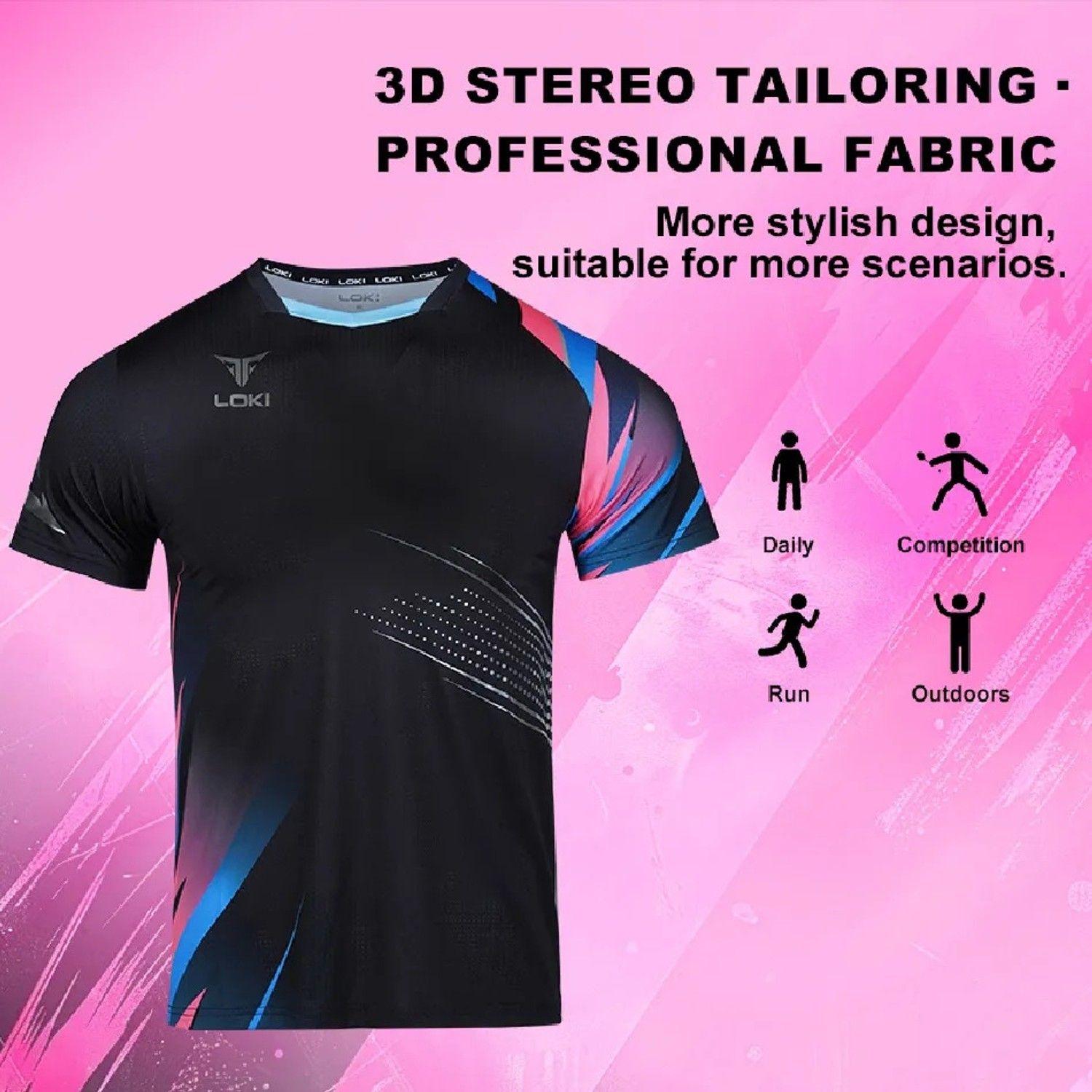 Polera Deportiva Loki Tenis De Mesa Secado Rápido Unisex-8