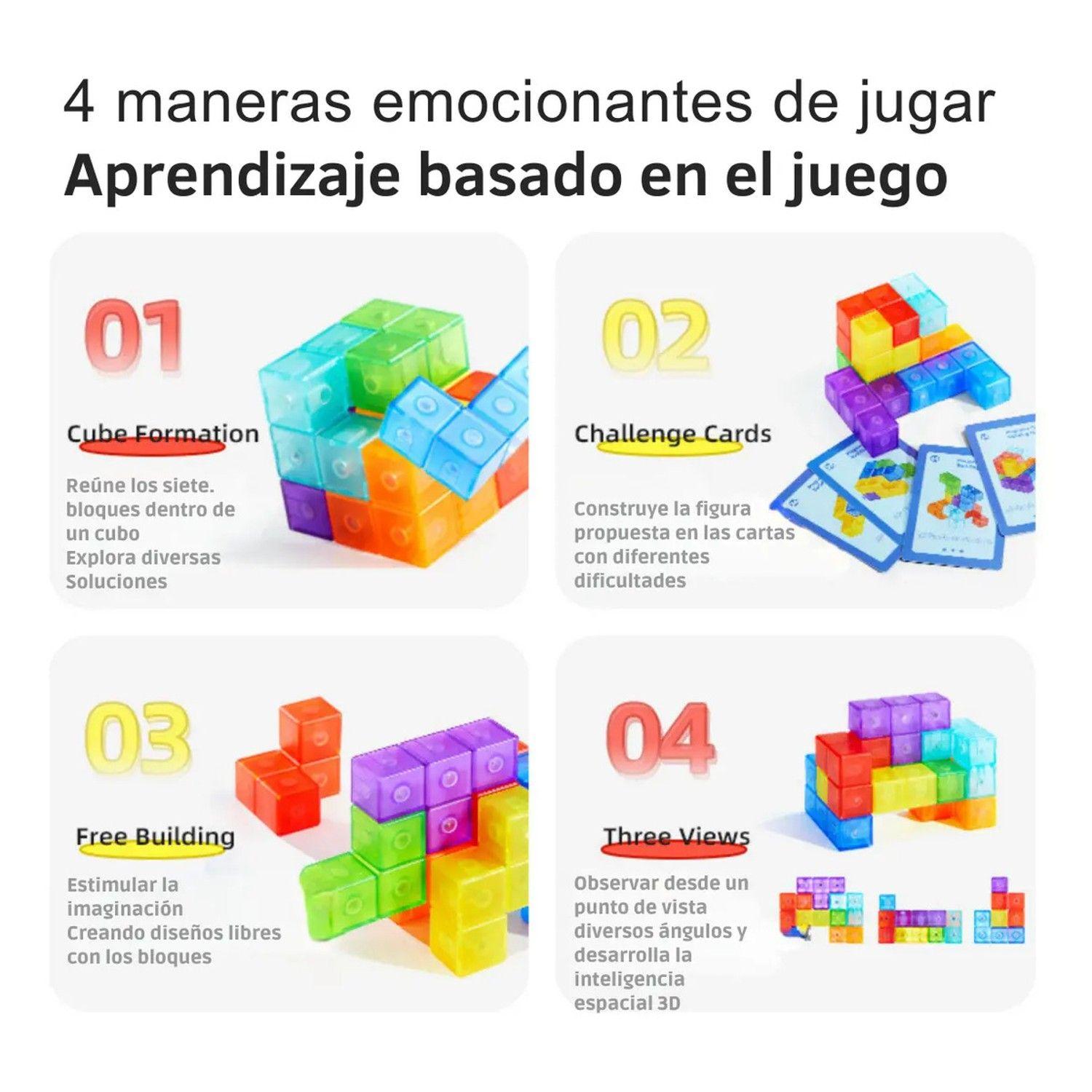 Juego De Lógica Cubo Magnético Bloques De Construcción-2