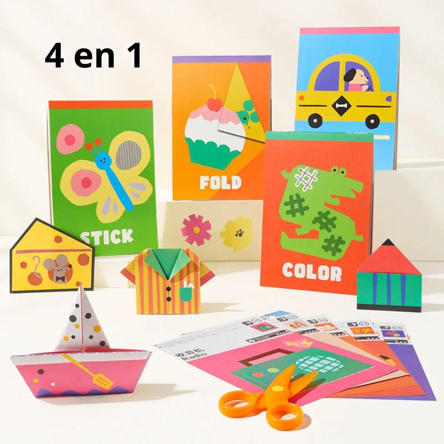 Set Manualidades Preescolar 4 En 1 Mideer Cortar Y Origami-3