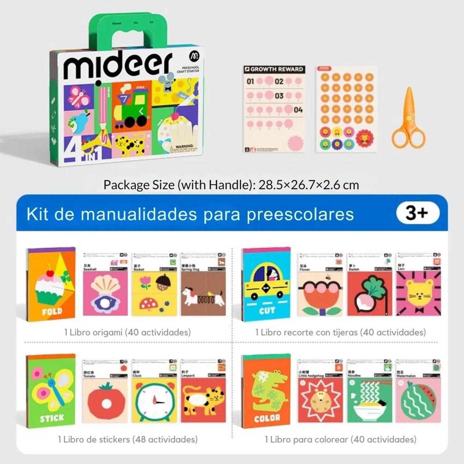 Set Manualidades Preescolar 4 En 1 Mideer Cortar Y Origami-6