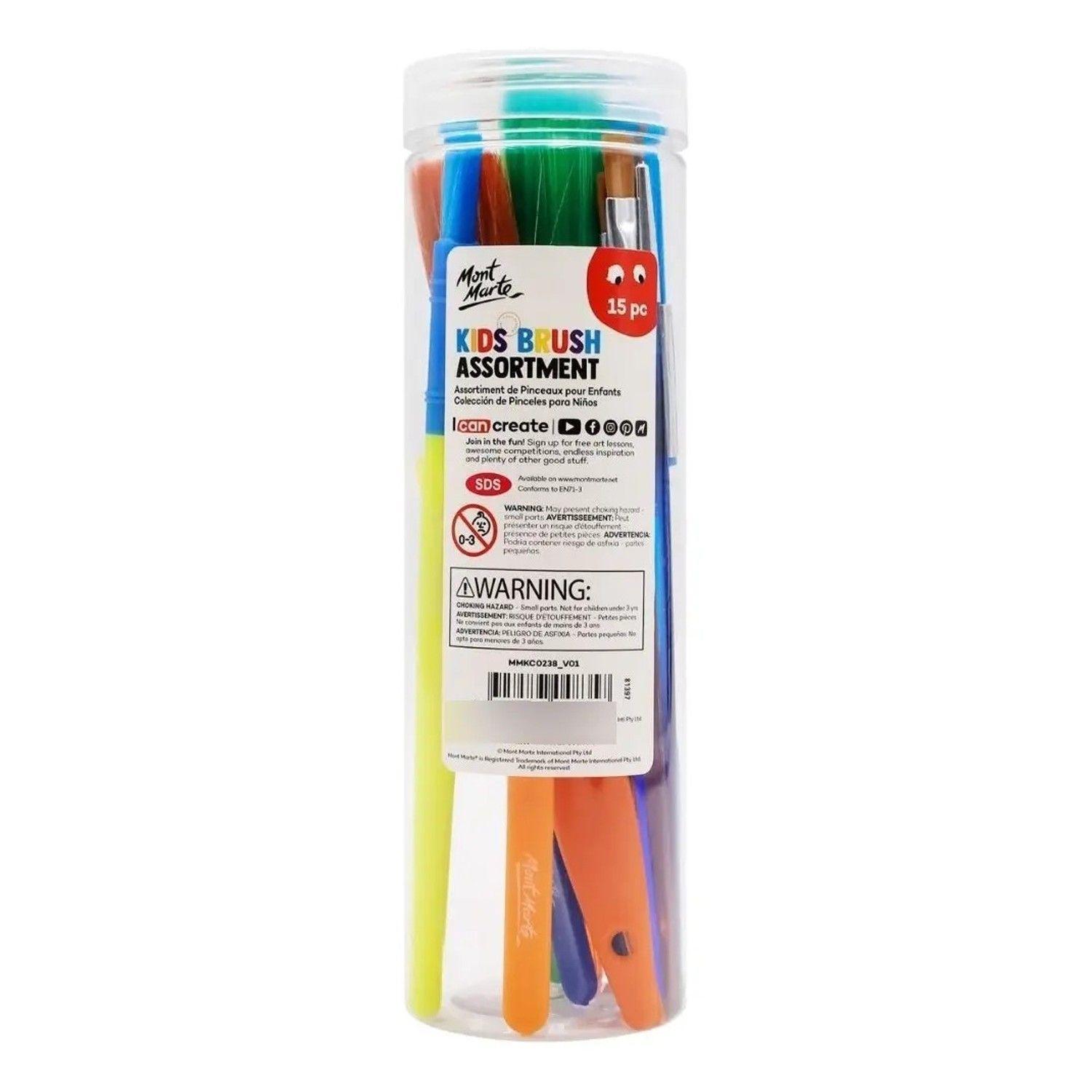 Kit De Pinceles Y Brochas Para Pintar 15 Pcs Mont Marte-2