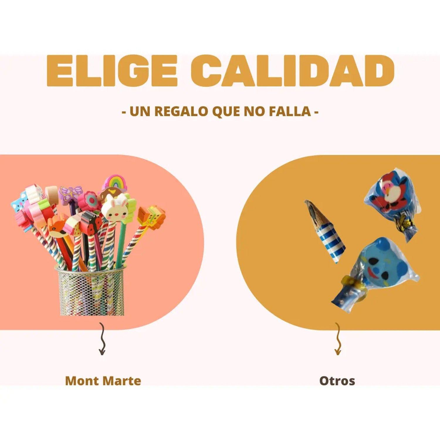 Juego 24 Lápices Y Gomas De Borrar - Sorpresa Cumpleaños-2