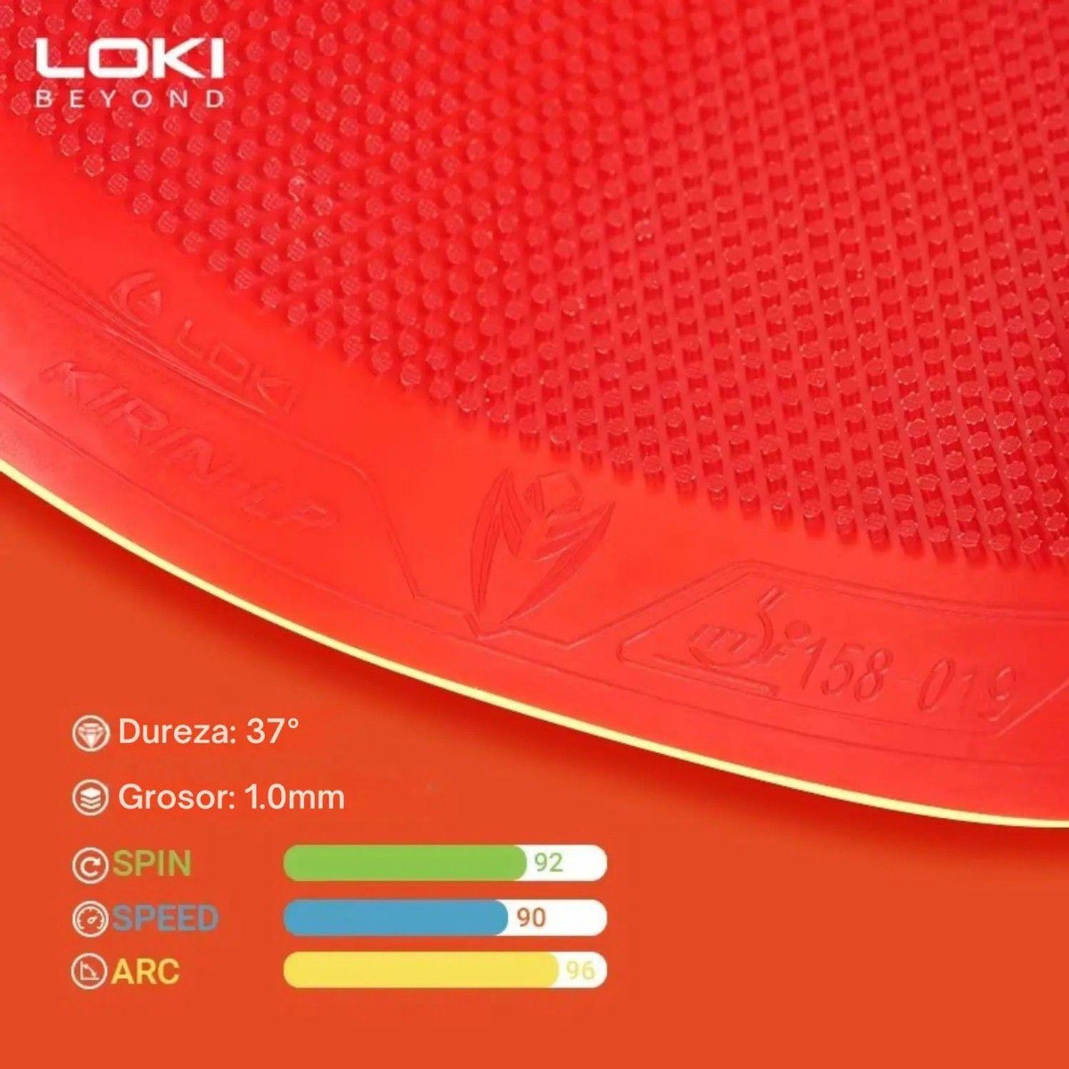 Goma Profesional Tenis De Mesa Poro Largo Loki Kirin Fl-3
