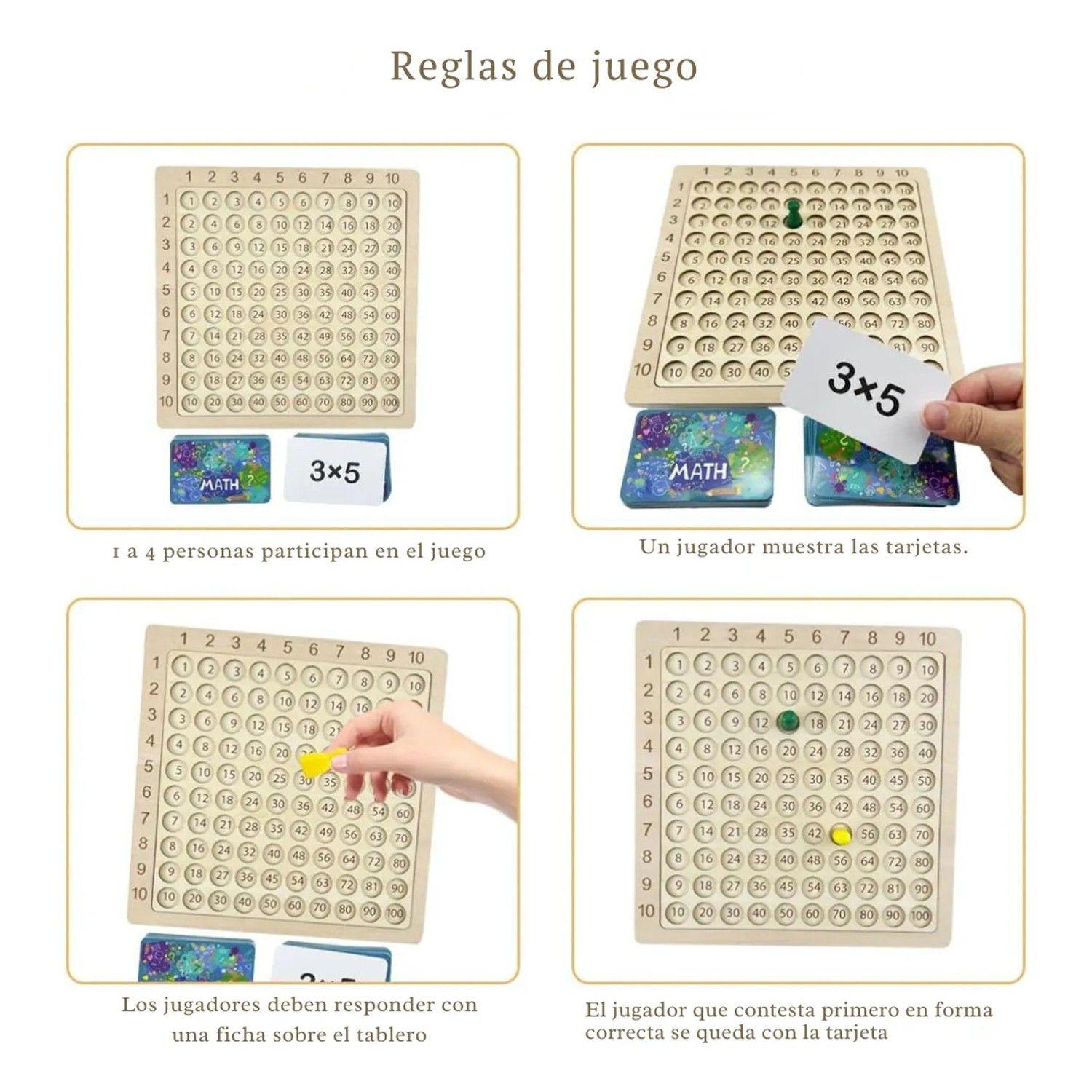 Tablero De Multiplicar Juego Educativo Montessori Matemática-2
