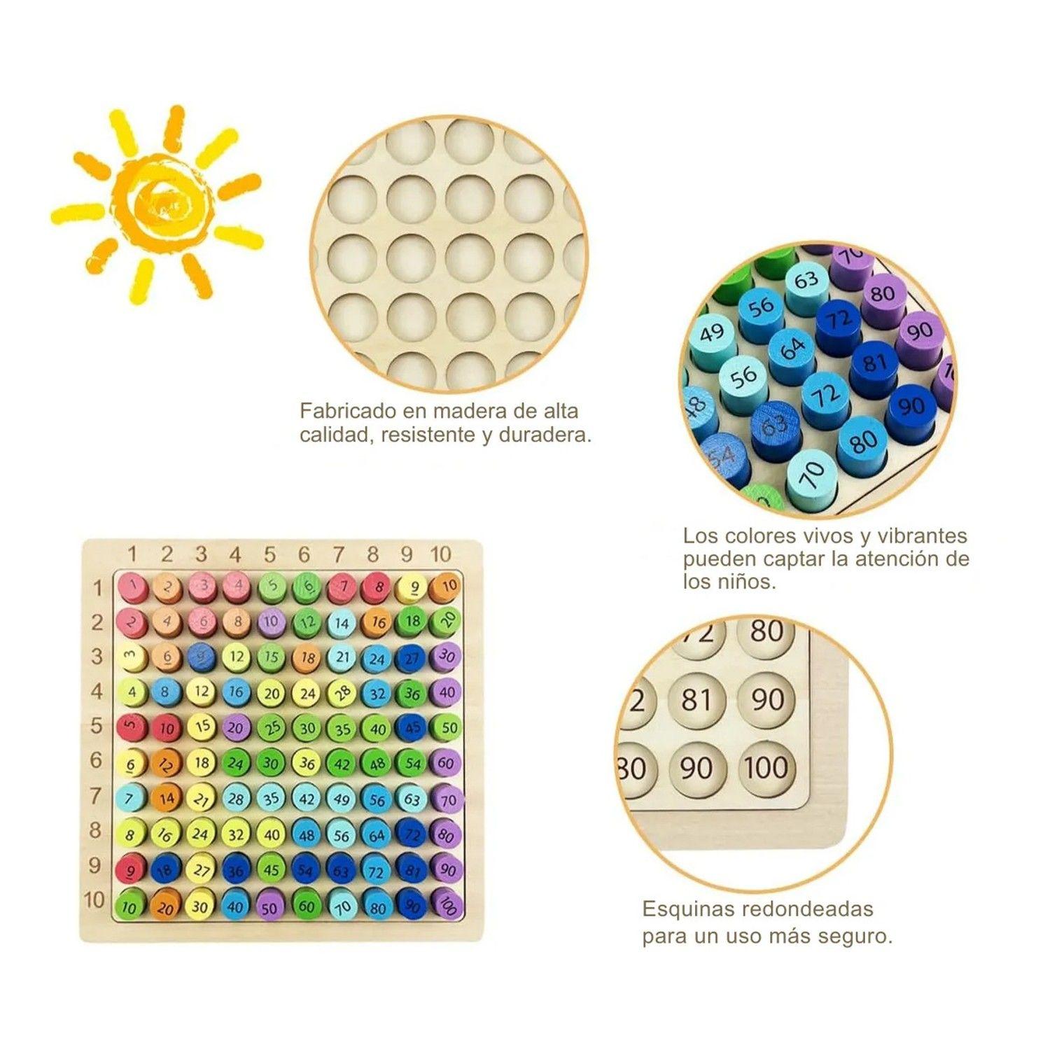 Tablero De Multiplicar Juego Educativo Montessori Matemática-4