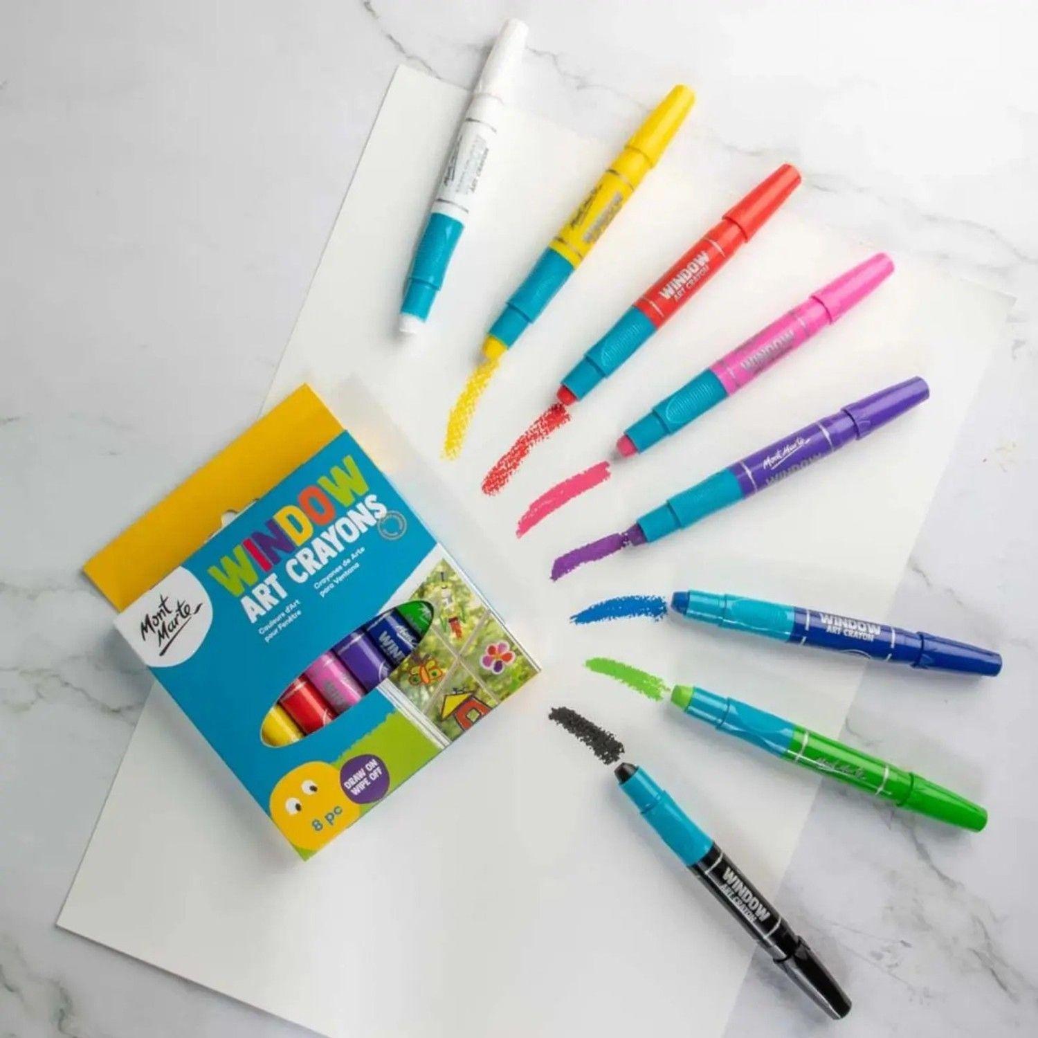 Pack 8 Crayones Lavables Para Dibujar En Ventanas Mont Marte-2