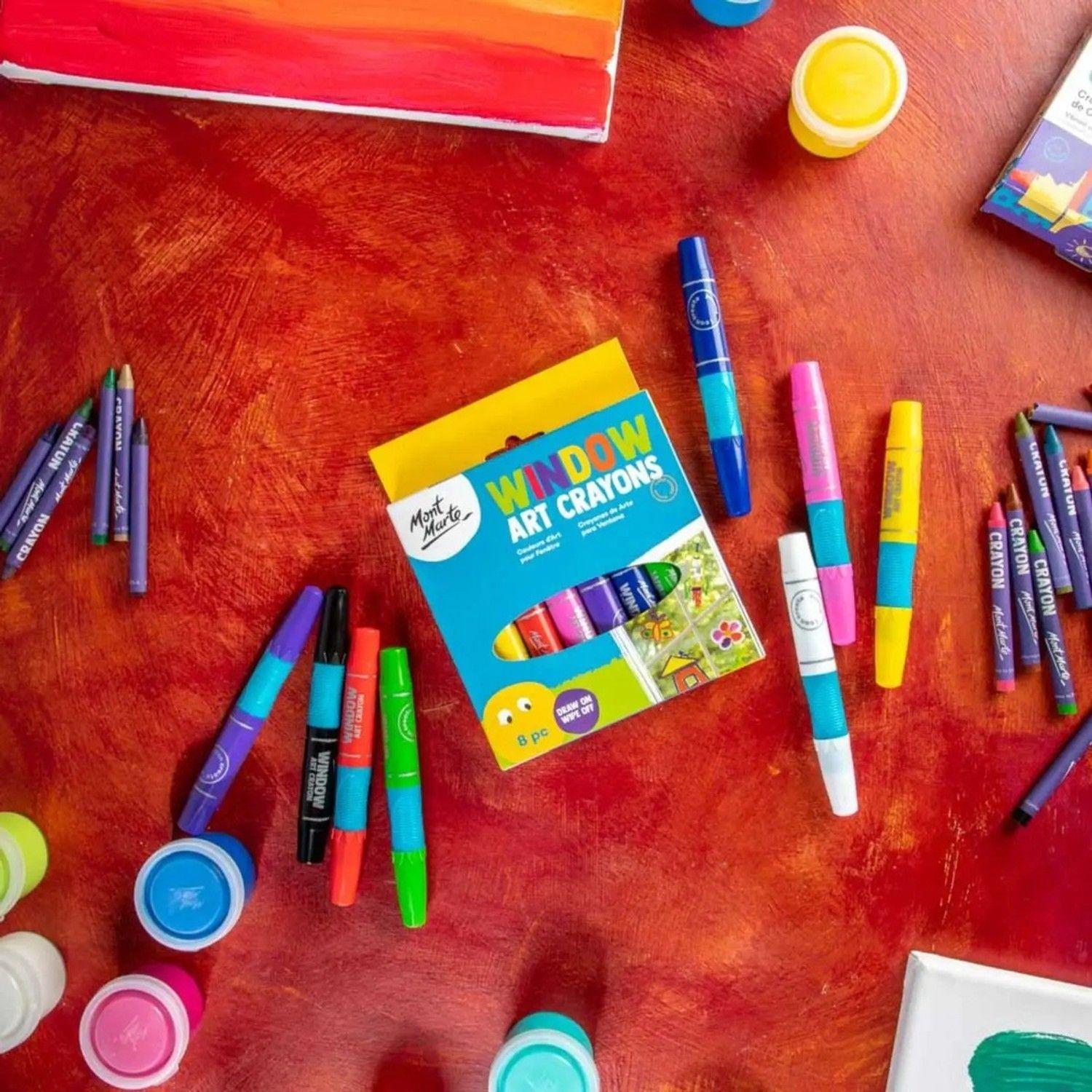 Pack 8 Crayones Lavables Para Dibujar En Ventanas Mont Marte-3