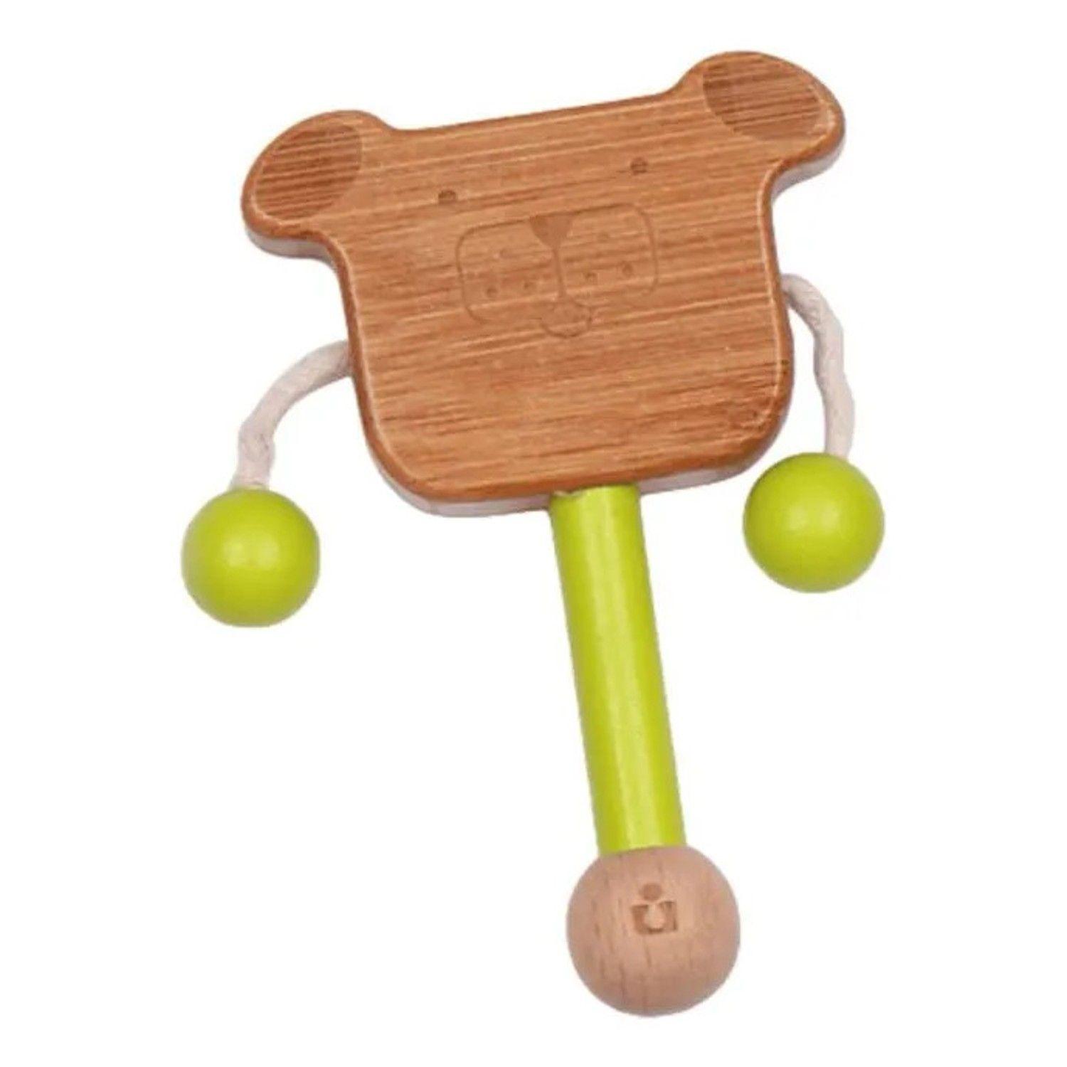 Sonajeros De Madera Para Niños 2 Pcs Animalitos De Bambu-2