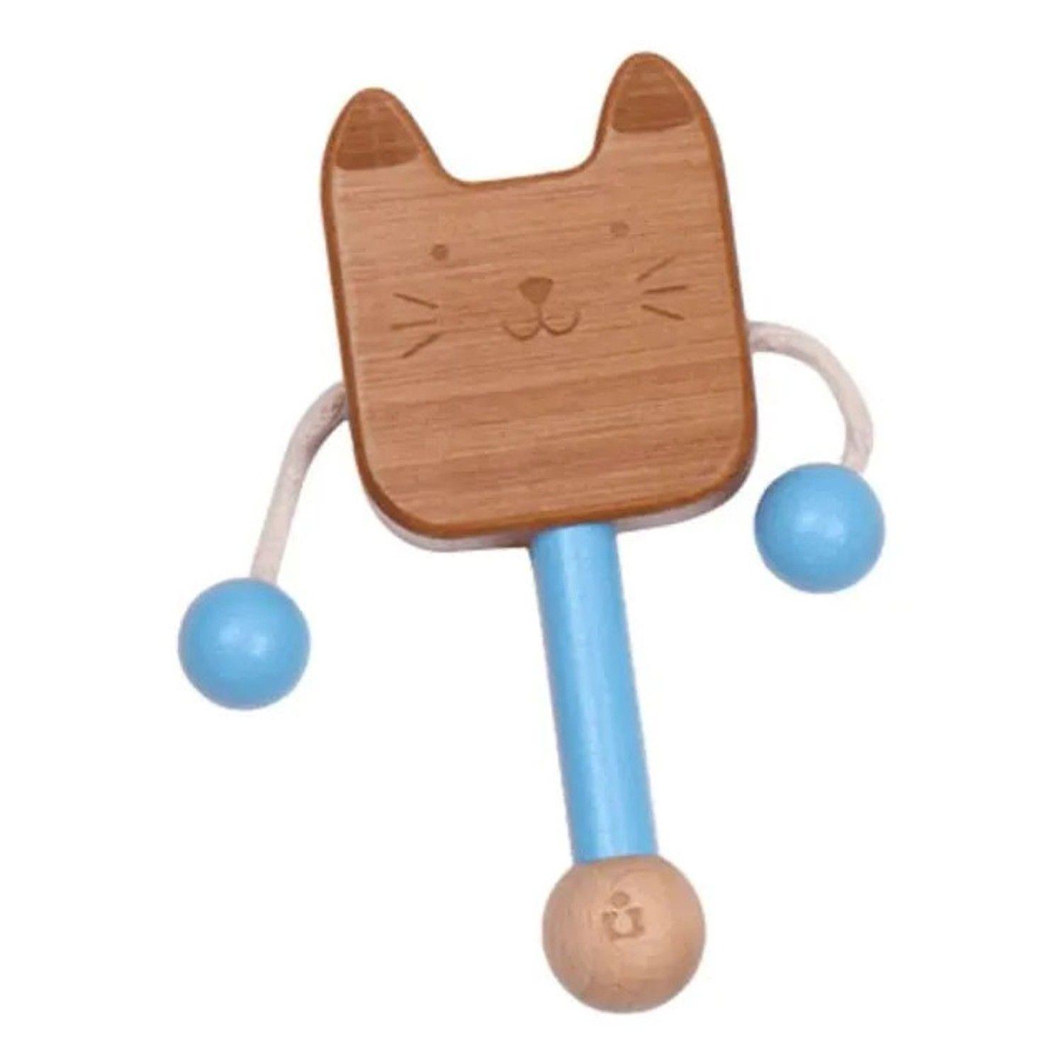 Sonajeros De Madera Para Niños 2 Pcs Animalitos De Bambu-4
