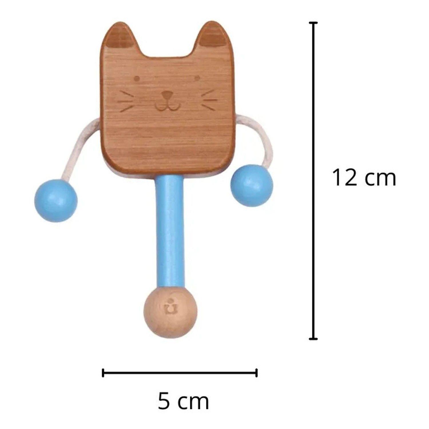 Sonajeros De Madera Para Niños 2 Pcs Animalitos De Bambu-5