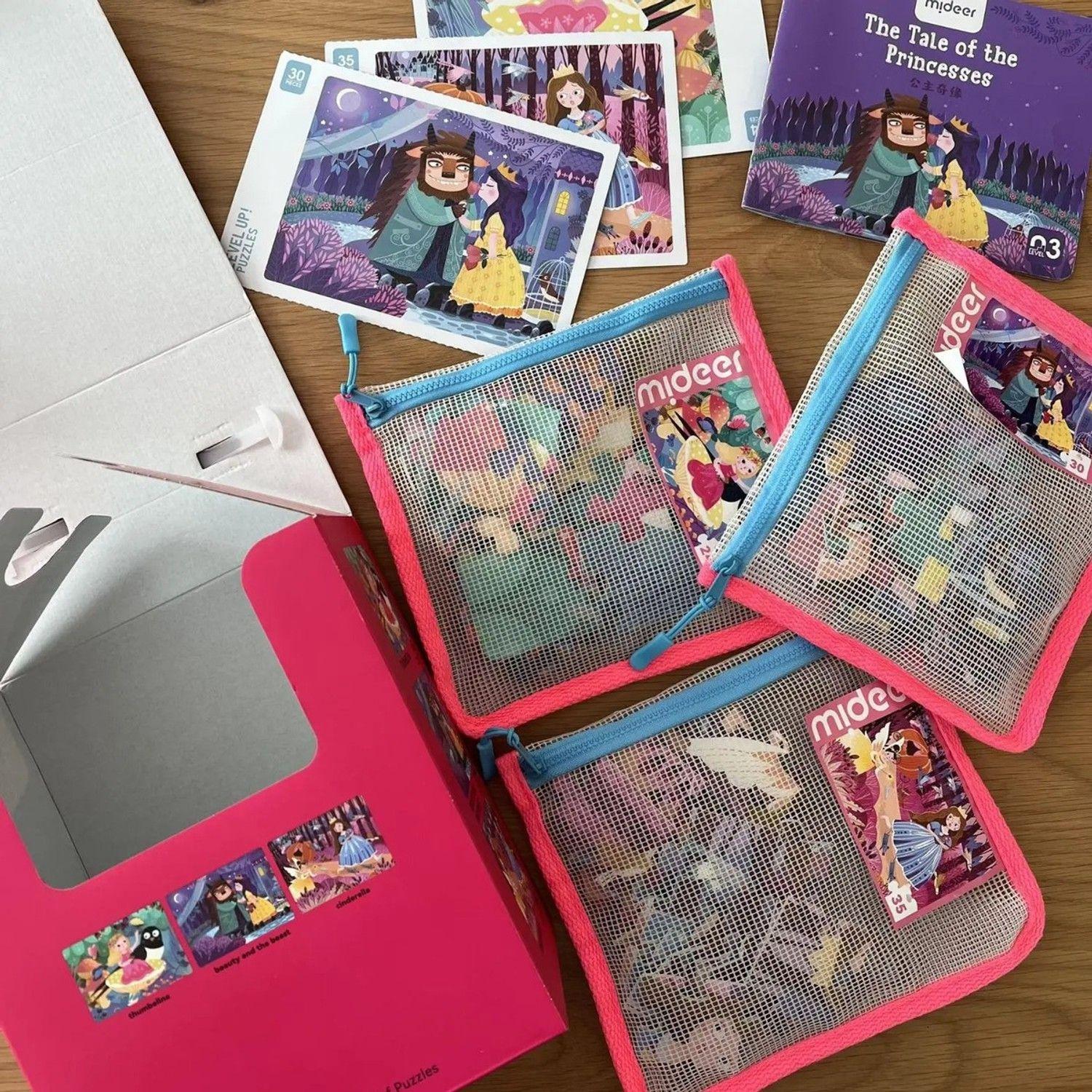 Puzzle Progresivo De Princesas 3 En 1 Nivel 3 Mideer-4