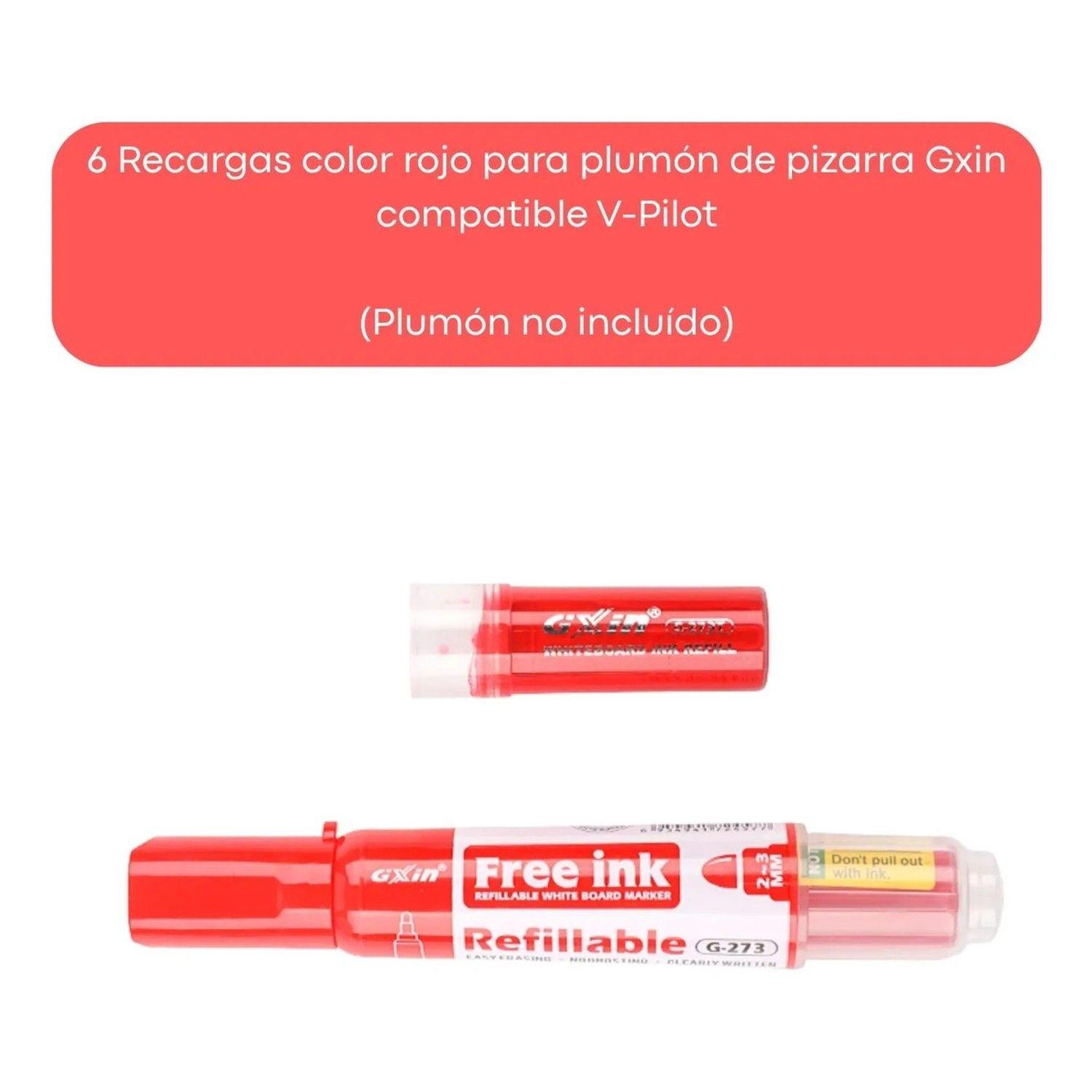 Pack 6 Recargas Tinta Plumon De Pizarra Compatible Pilot V-1
