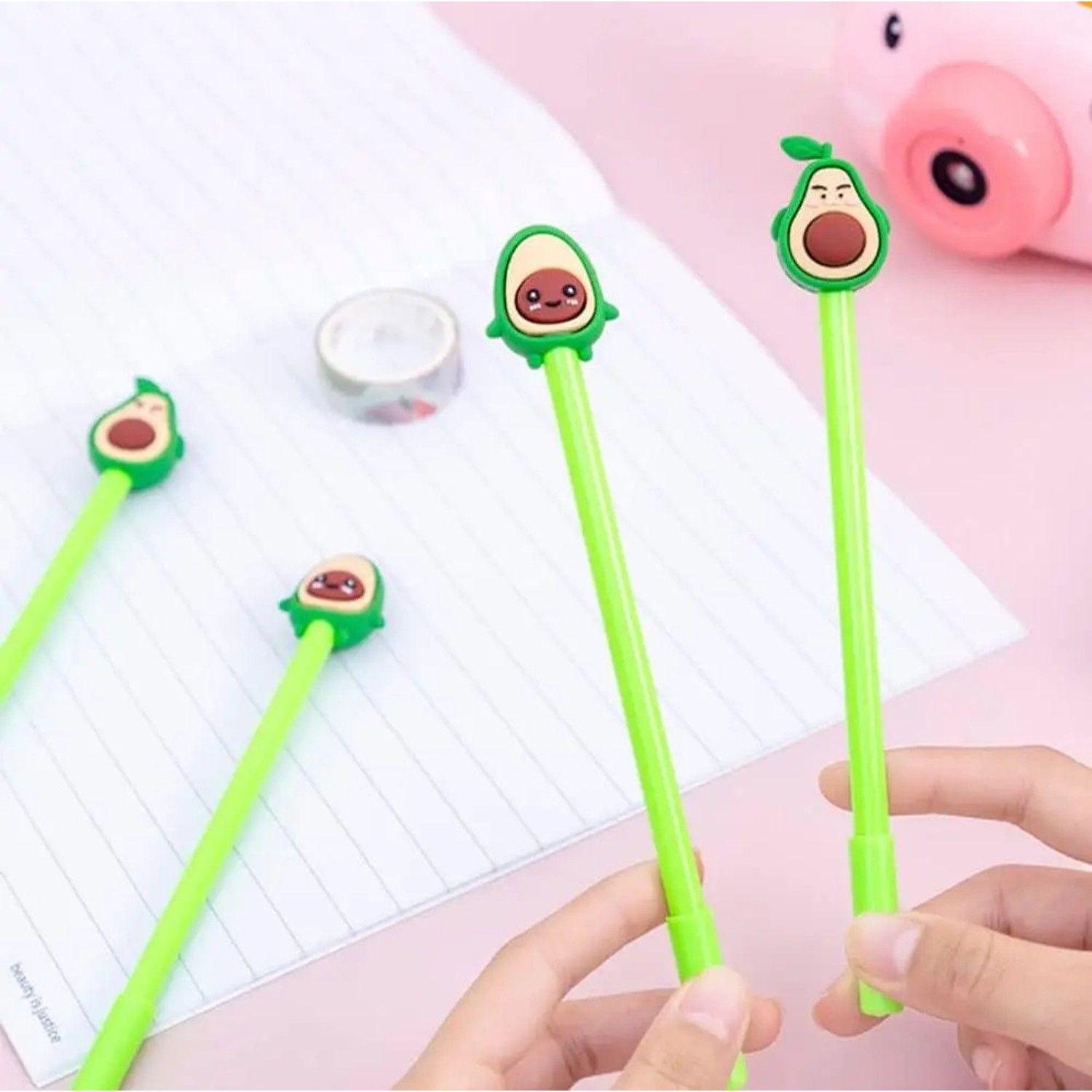 Set 4 Lápices Tipo Palta Tinta Gel Negra Punta Fina 0,38 Mm-1