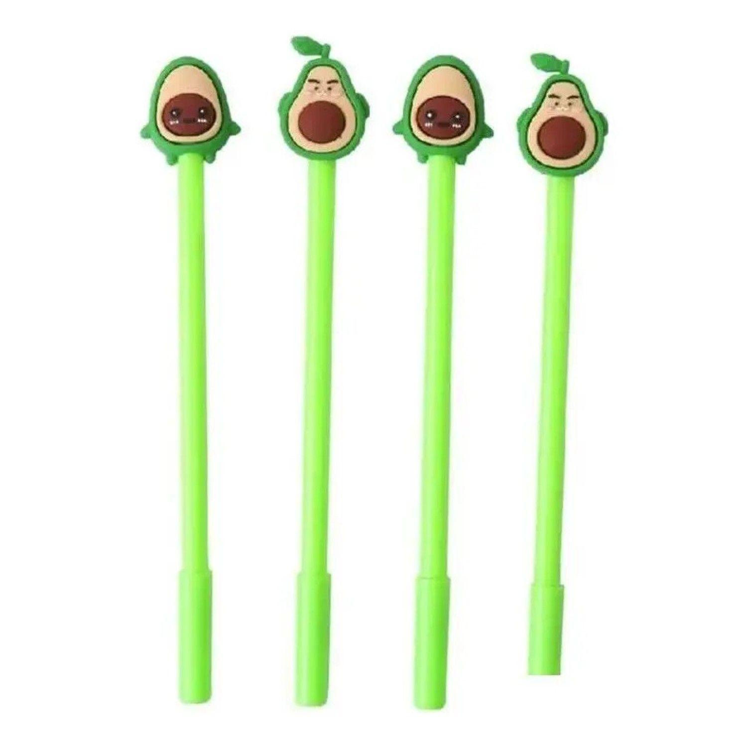 Set 4 Lápices Tipo Palta Tinta Gel Negra Punta Fina 0,38 Mm-2