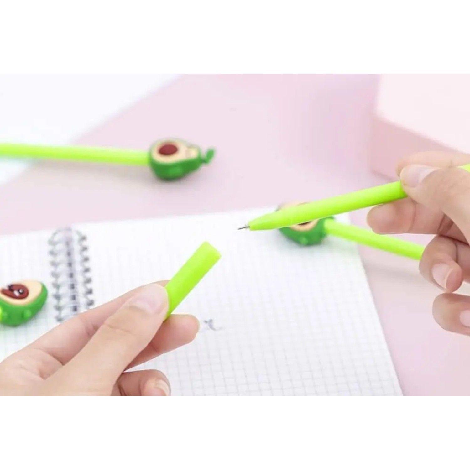 Set 4 Lápices Tipo Palta Tinta Gel Negra Punta Fina 0,38 Mm-3