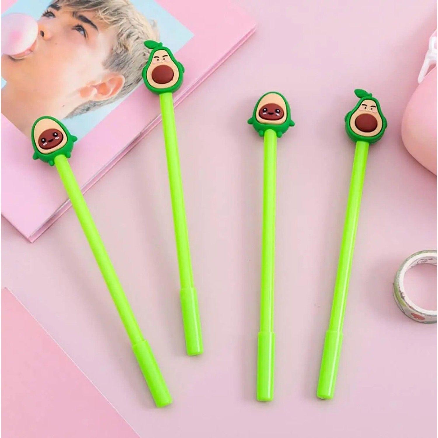 Set 4 Lápices Tipo Palta Tinta Gel Negra Punta Fina 0,38 Mm-4