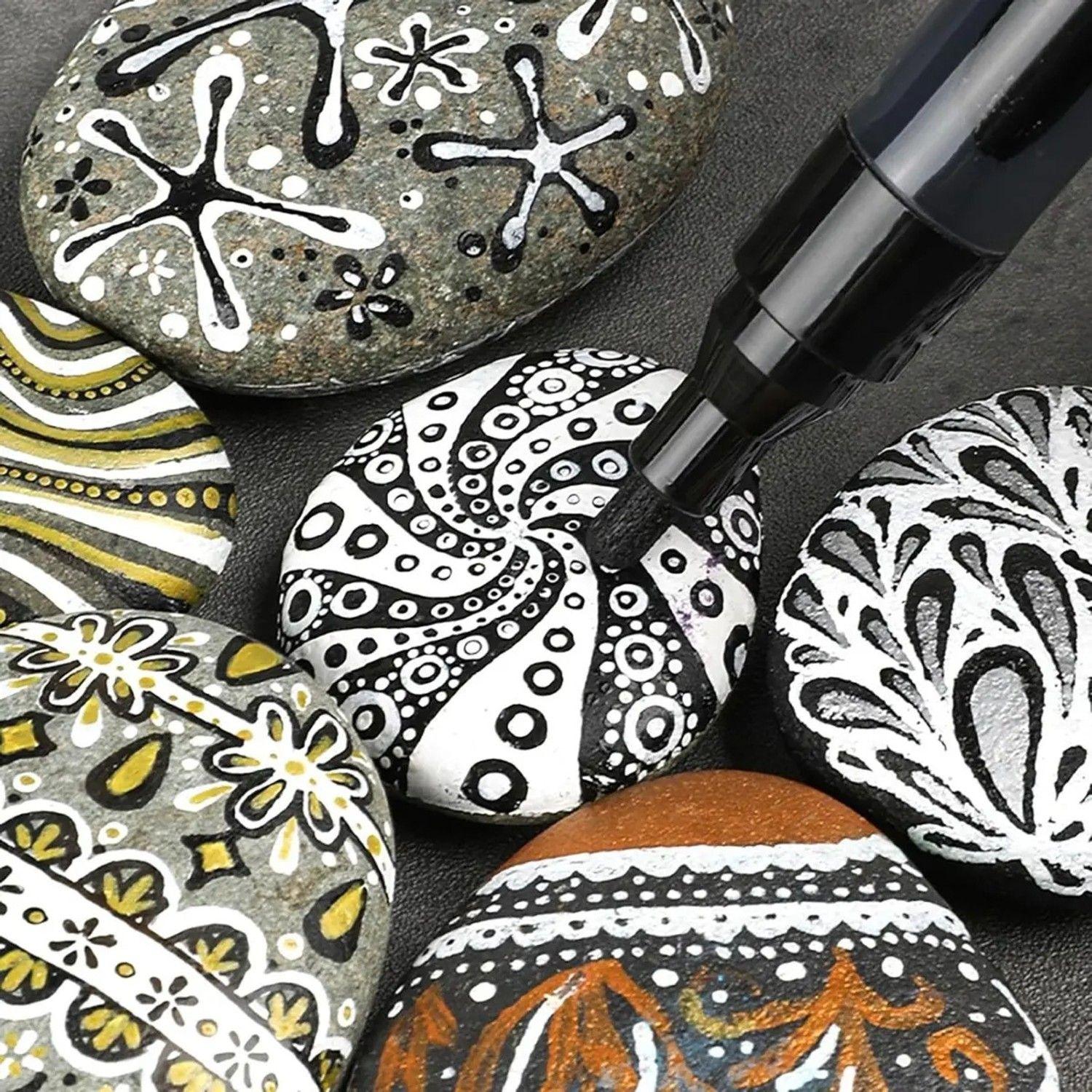 Set Marcadores Acrílicos Mobee Negros 6 Unidades-6