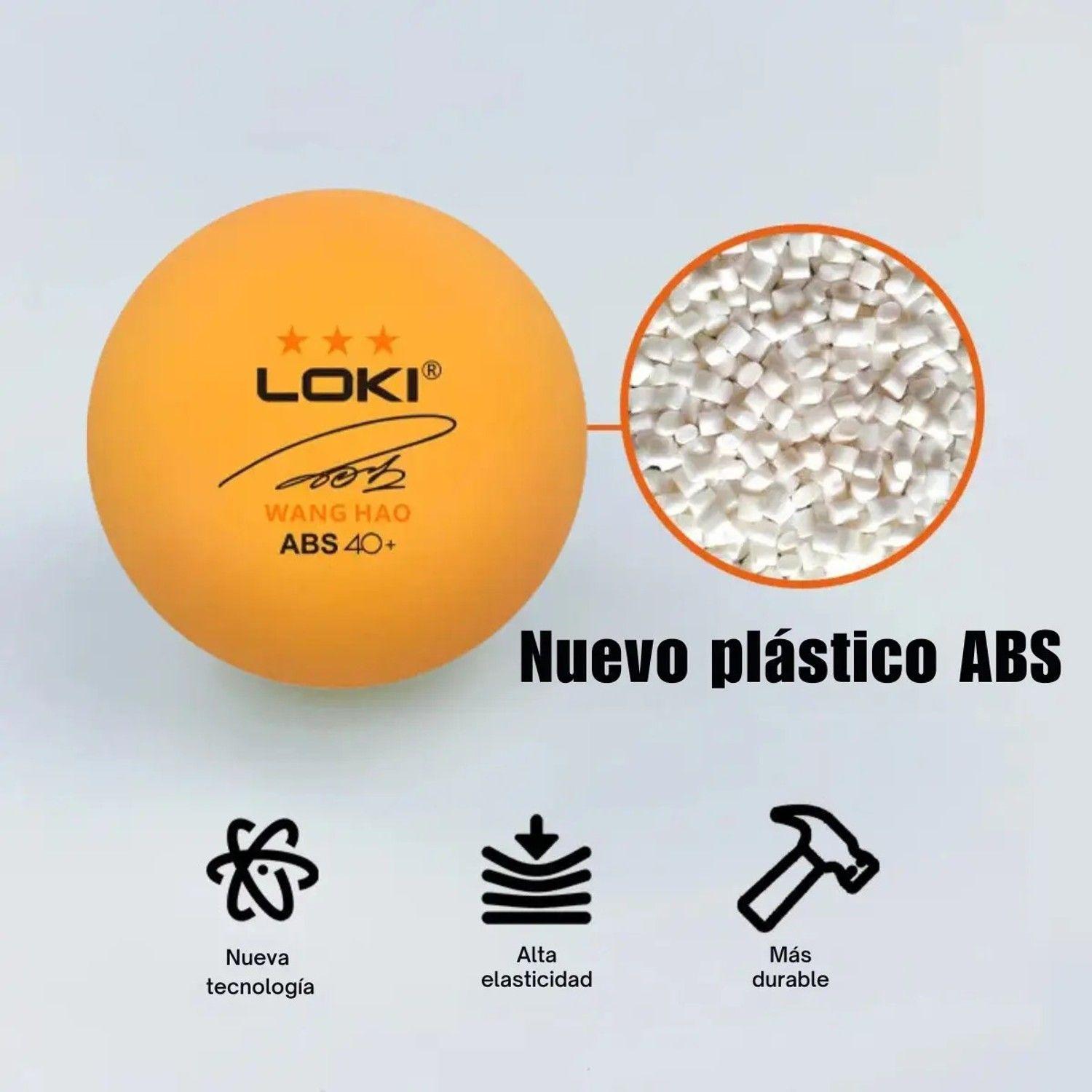 Loki Set 18 Pelotas Ping Pong Pro 3 Estrellas Abs 40+-1